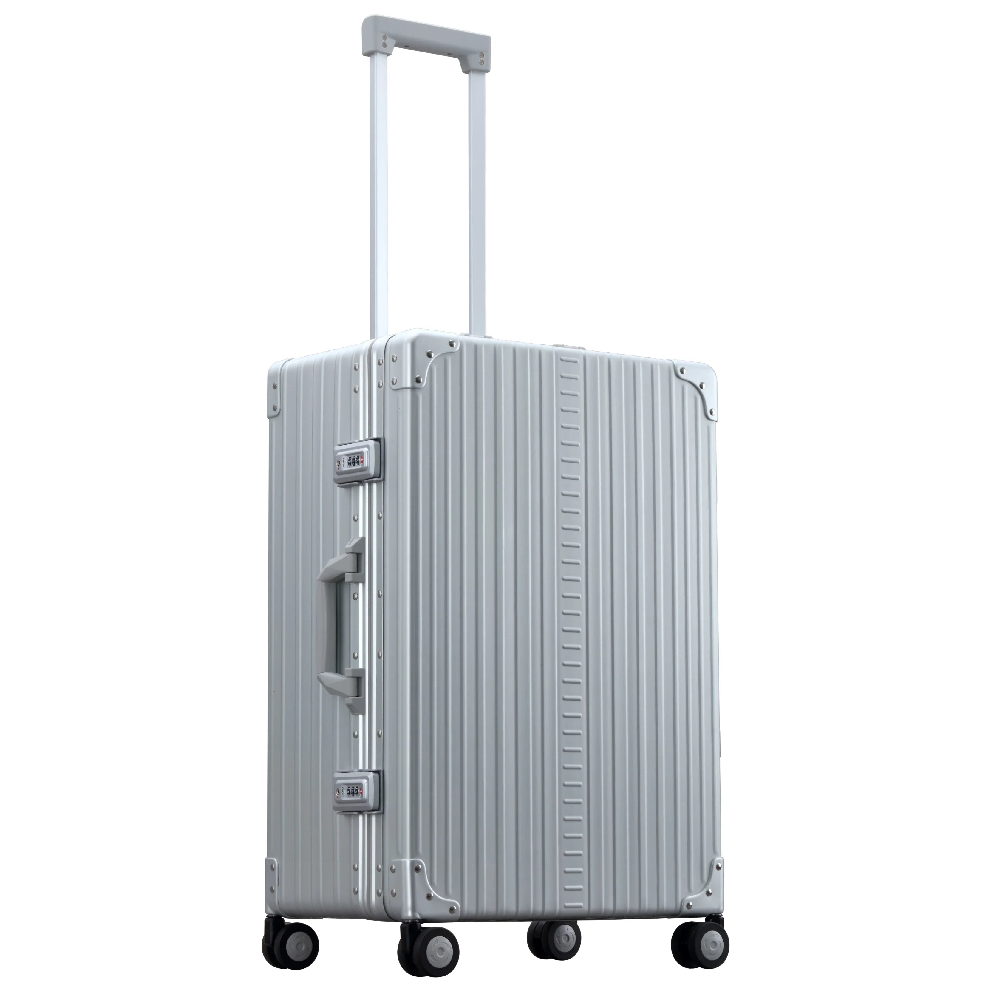 Aleon Traveler 4-Rollen Koffer mit Kleidersack 67 cm - Platinum