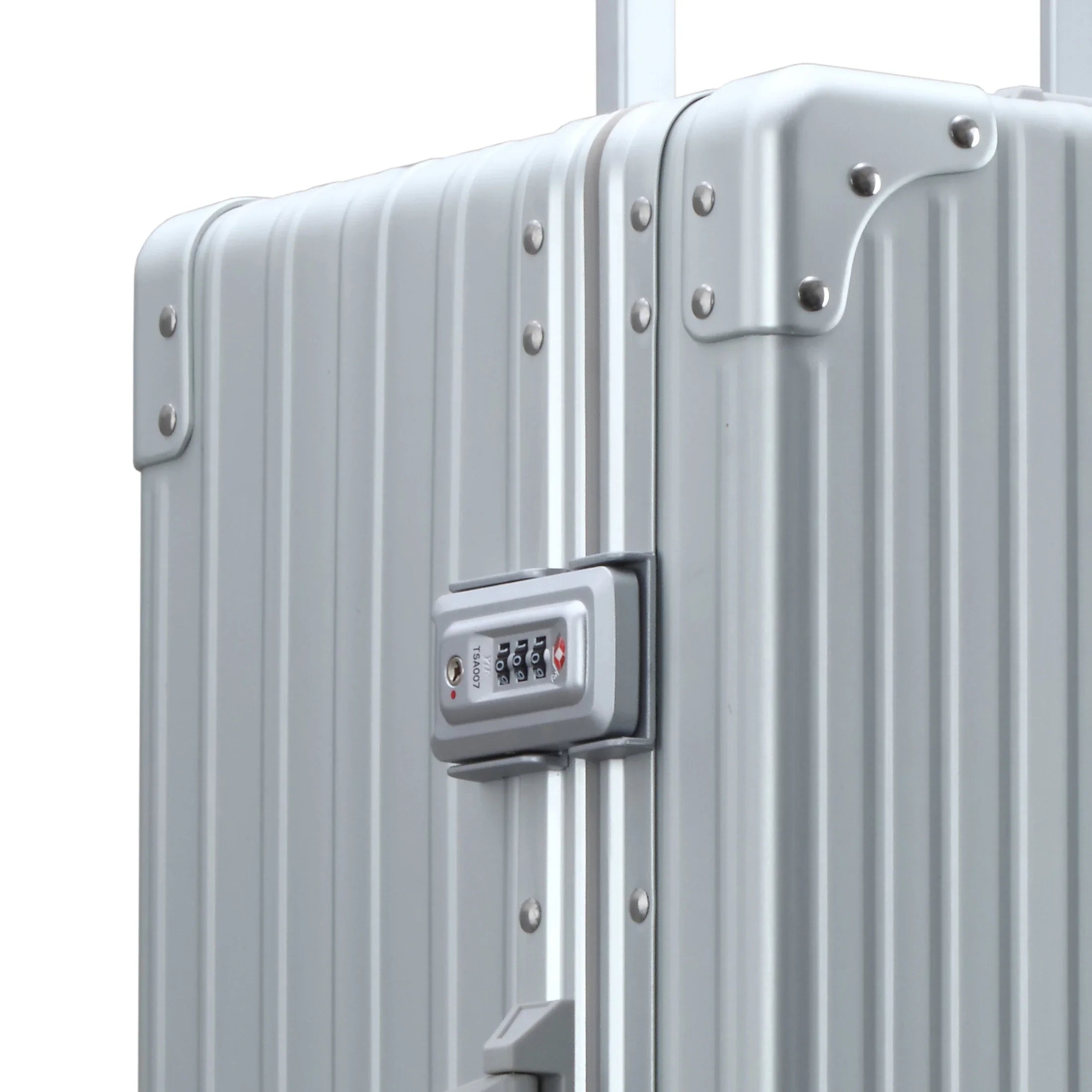 Aleon Traveler 4-wheel suitcase with garment bag 67 cm - Platinum