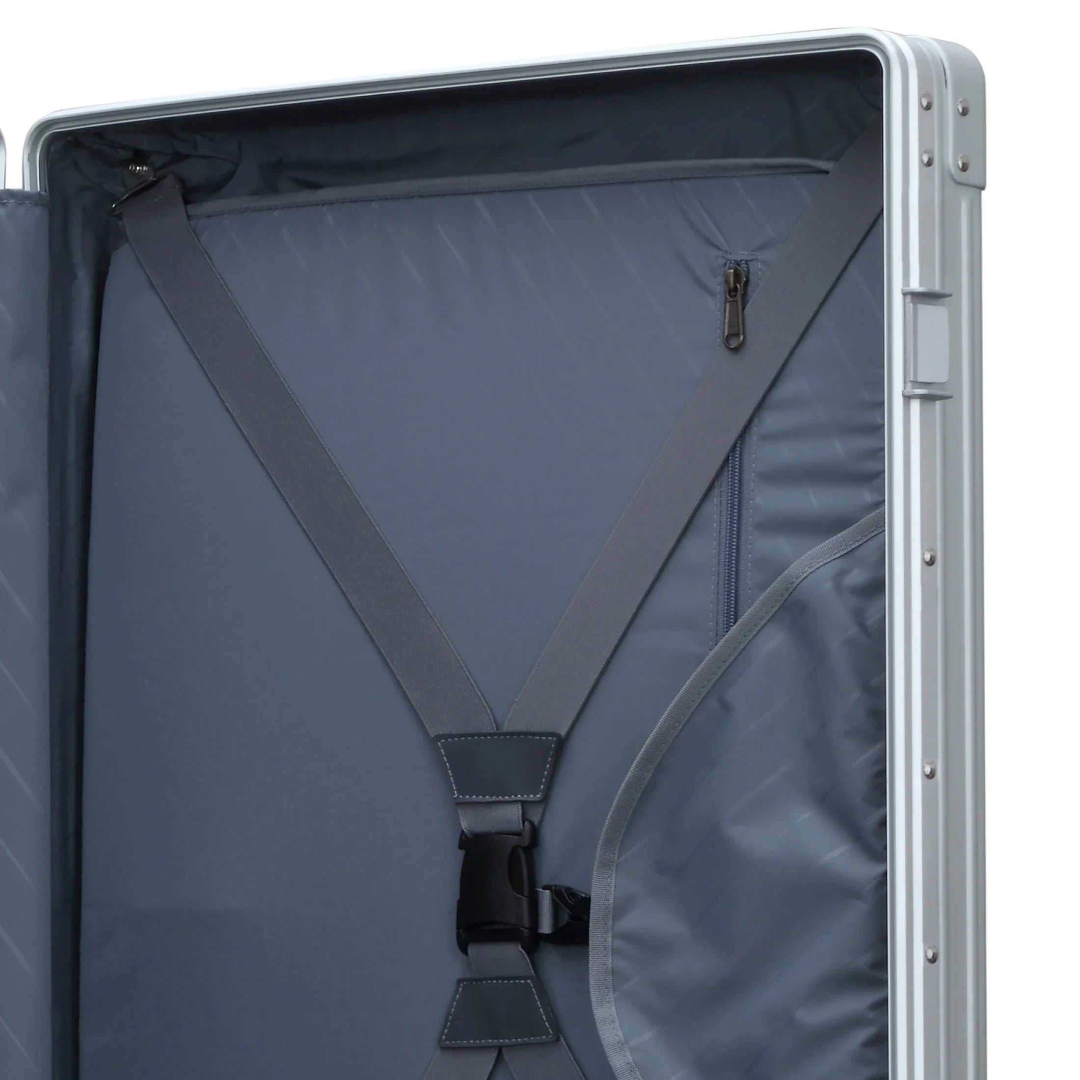 Aleon Traveler 4-wheel suitcase with garment bag 67 cm - Platinum