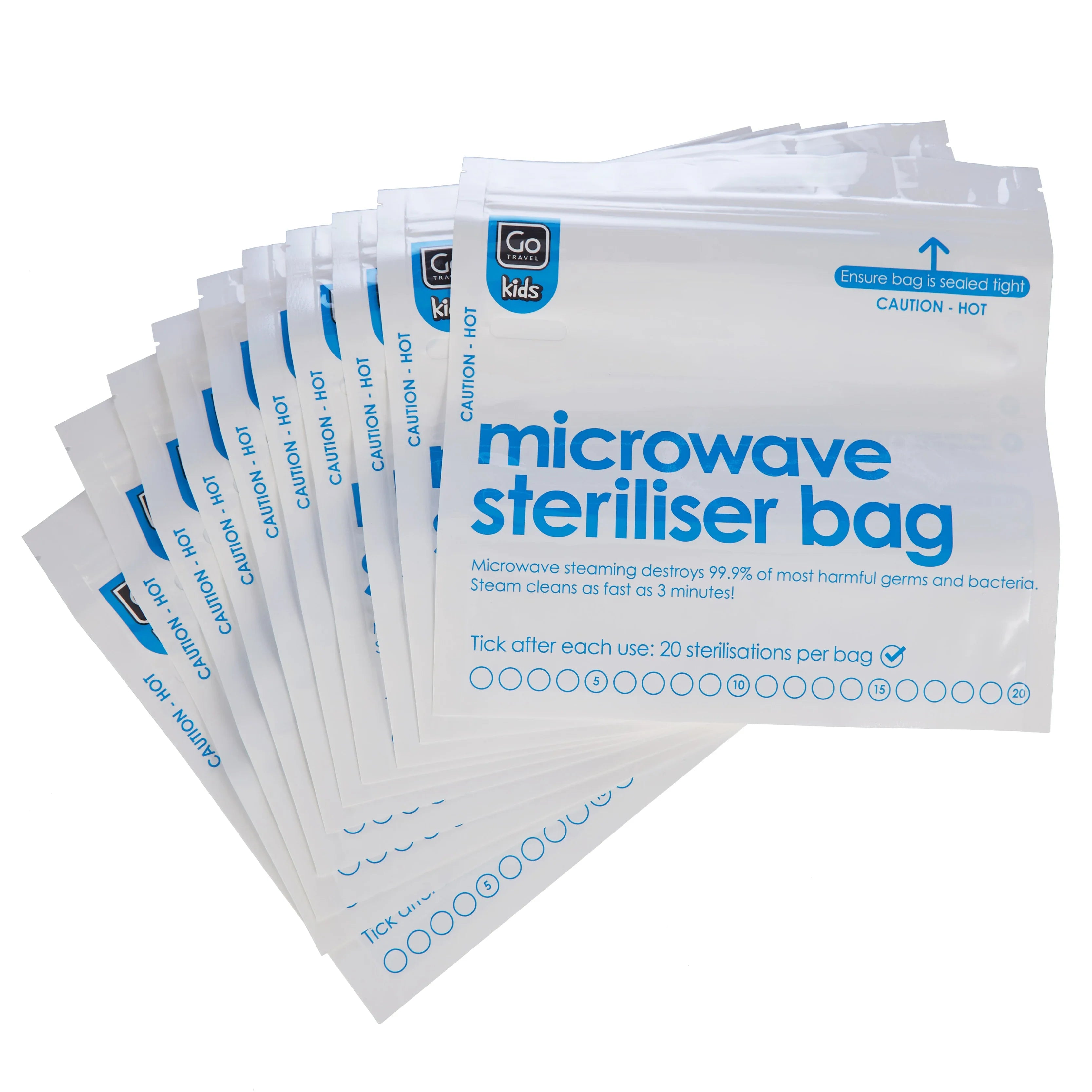 Design Go Kids microwave sterilizing bag - white/blue