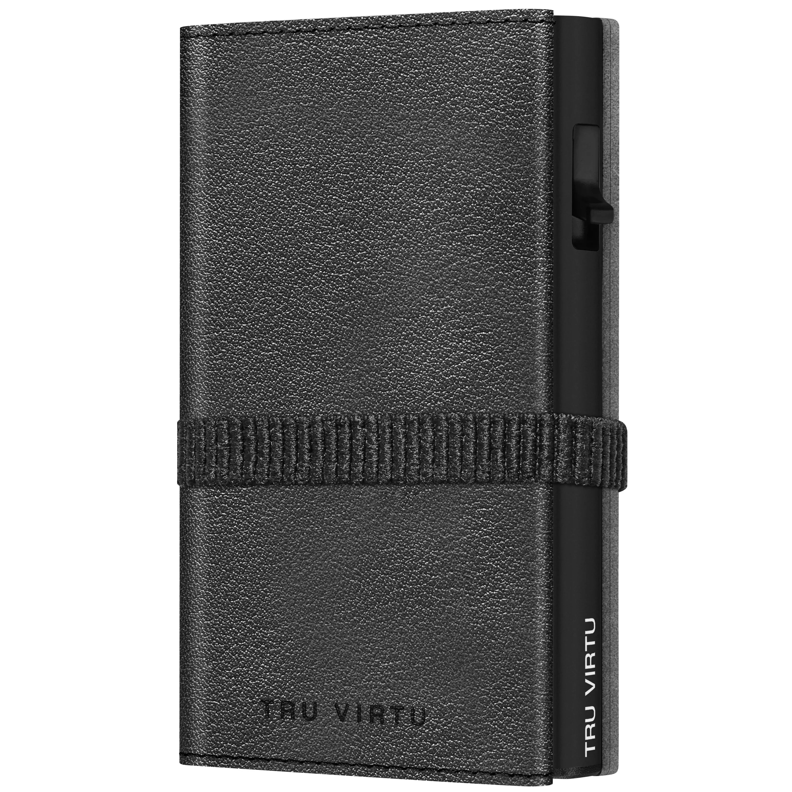 Tru Virtu Strap Cross Edition C&amp;S Nappa Wallet 10 cm - Black
