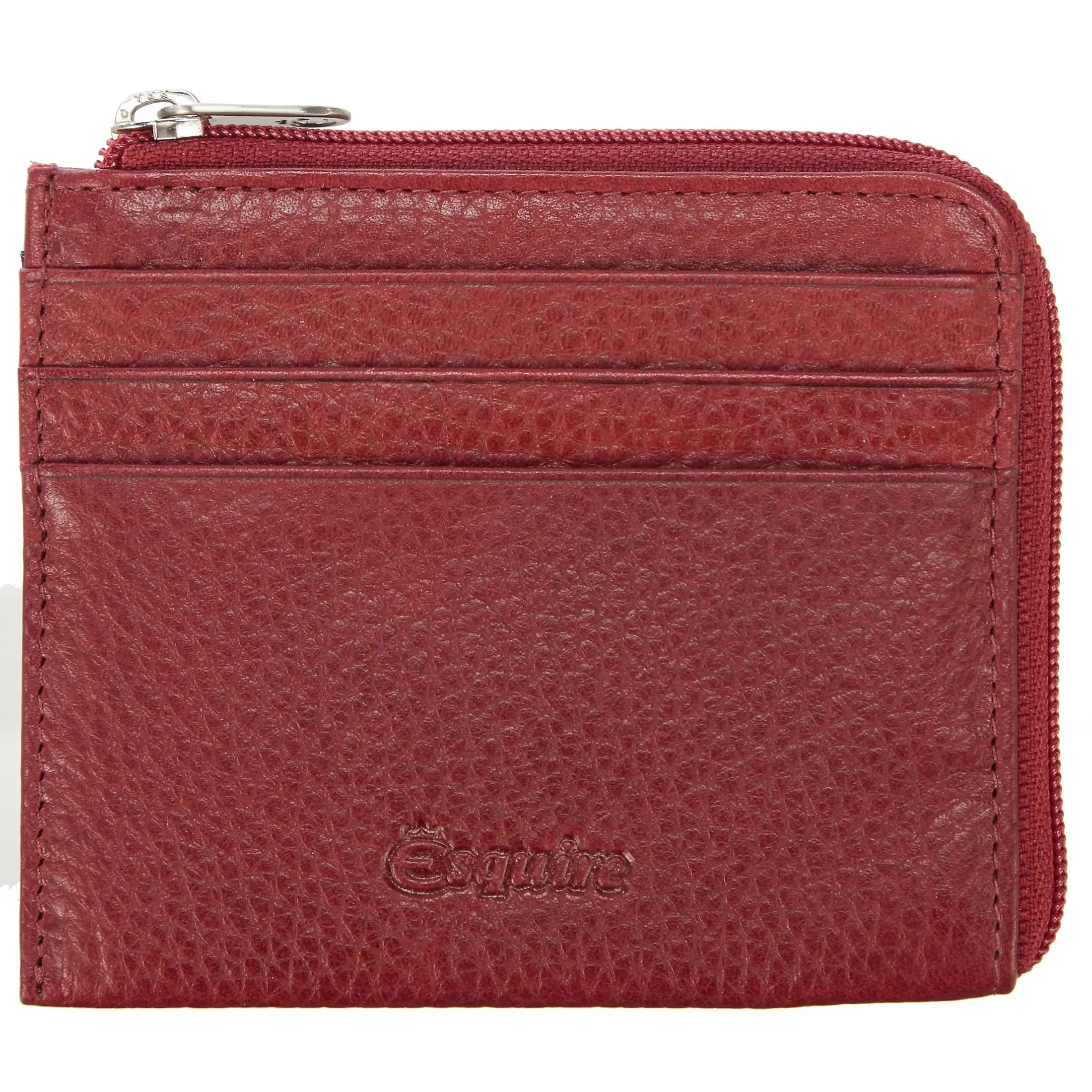 Esquire Oslo Texas credit card holder with RFID protection 11 cm - red