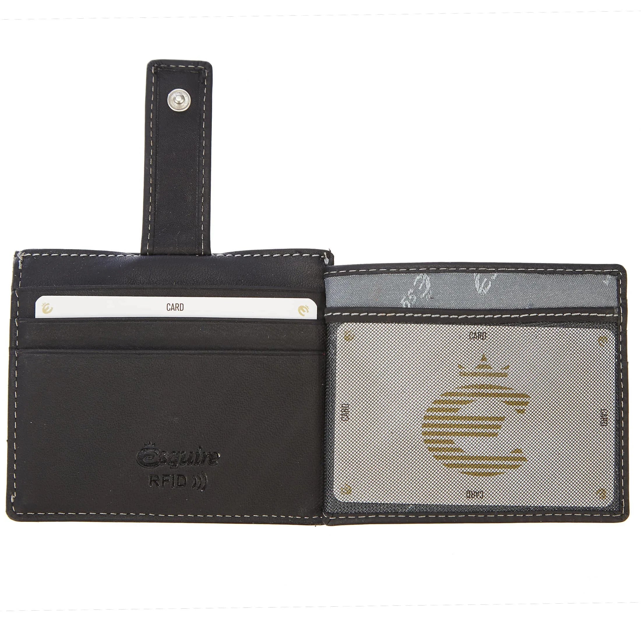 Esquire Oslo Dallas Kreditkartenetui RFID 10 cm - schwarz