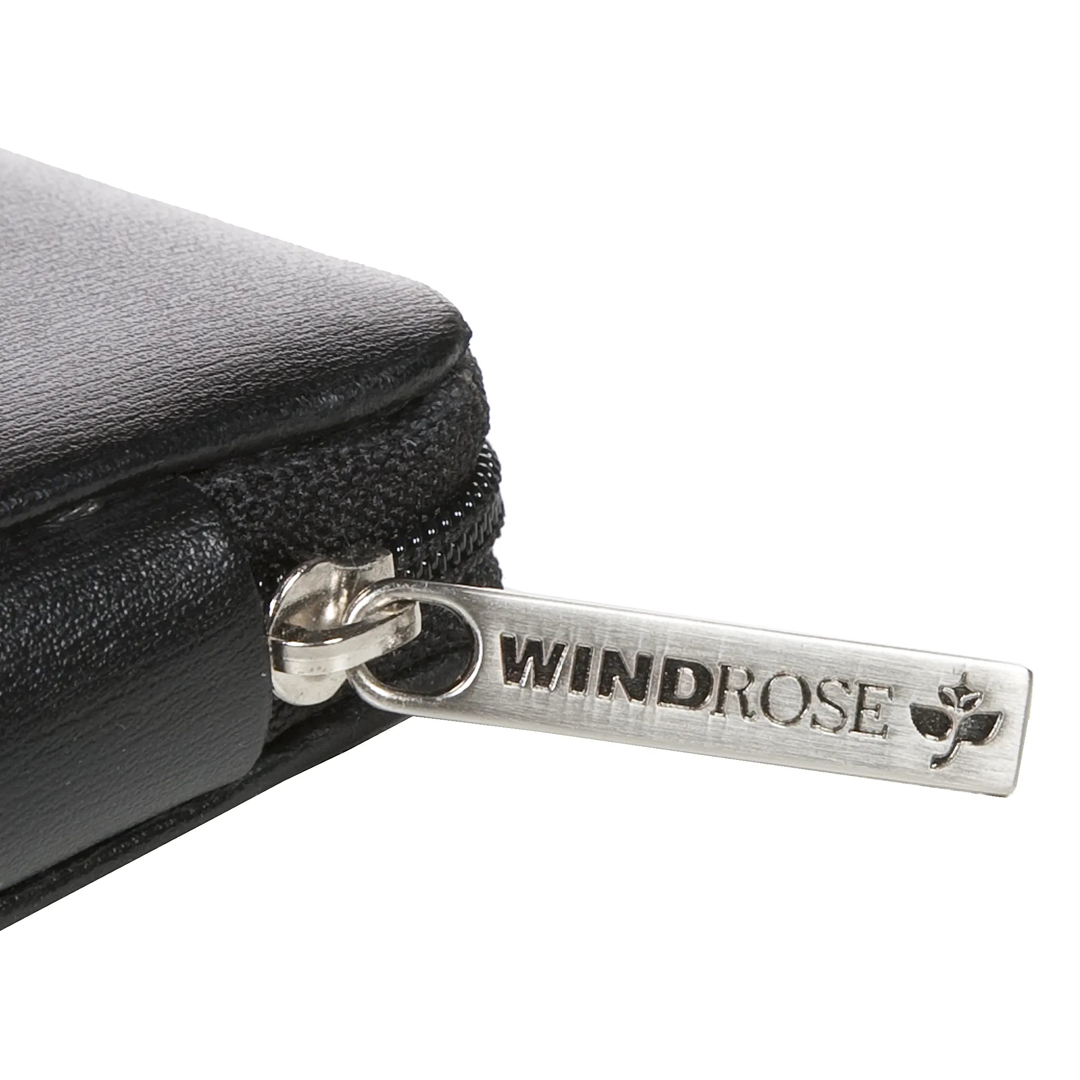 Windrose Ambiance Manicure Reißverschluss-Etui - schwarz