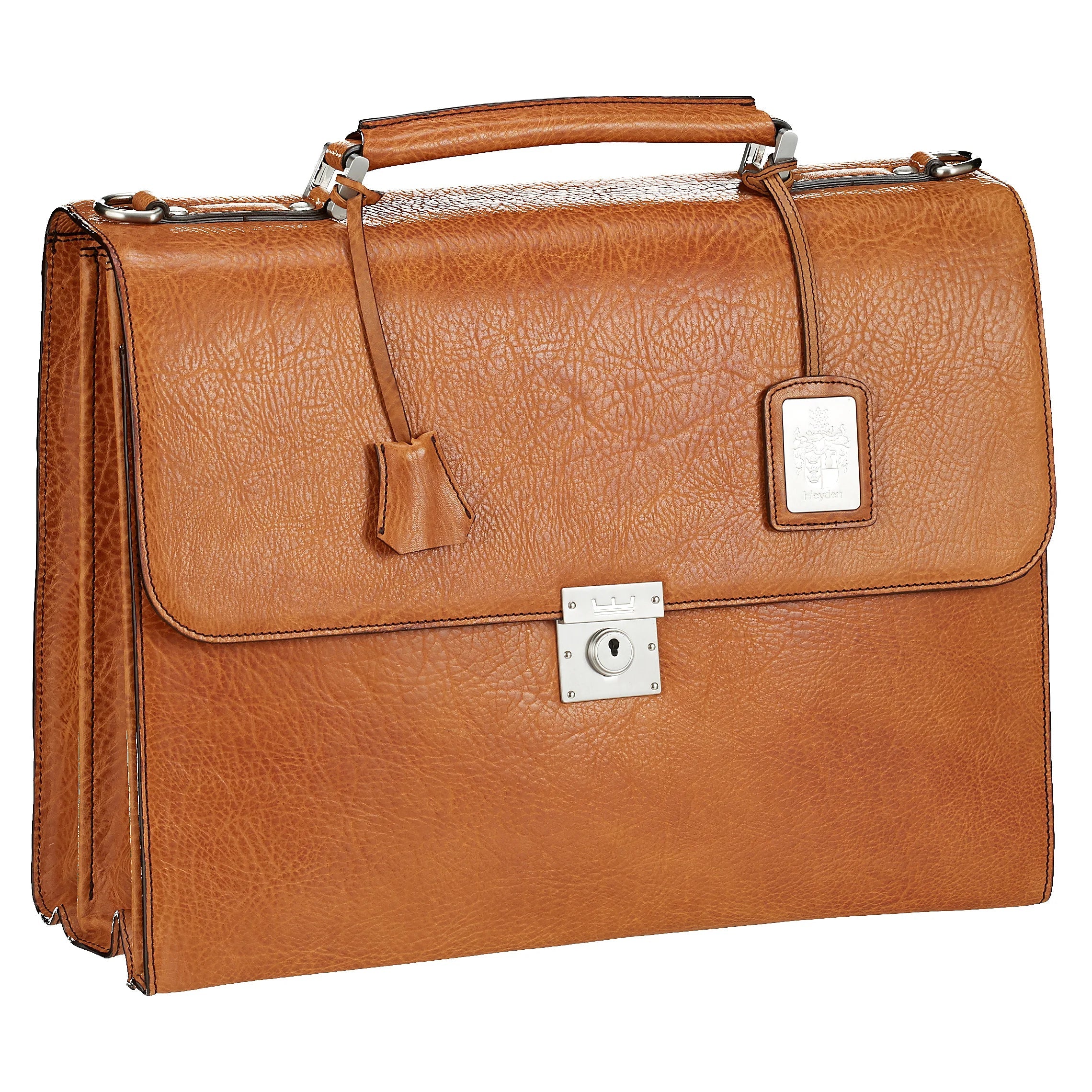 Leonhard Heyden Le Mans Aktentasche mit Laptopfach 40 cm - cognac
