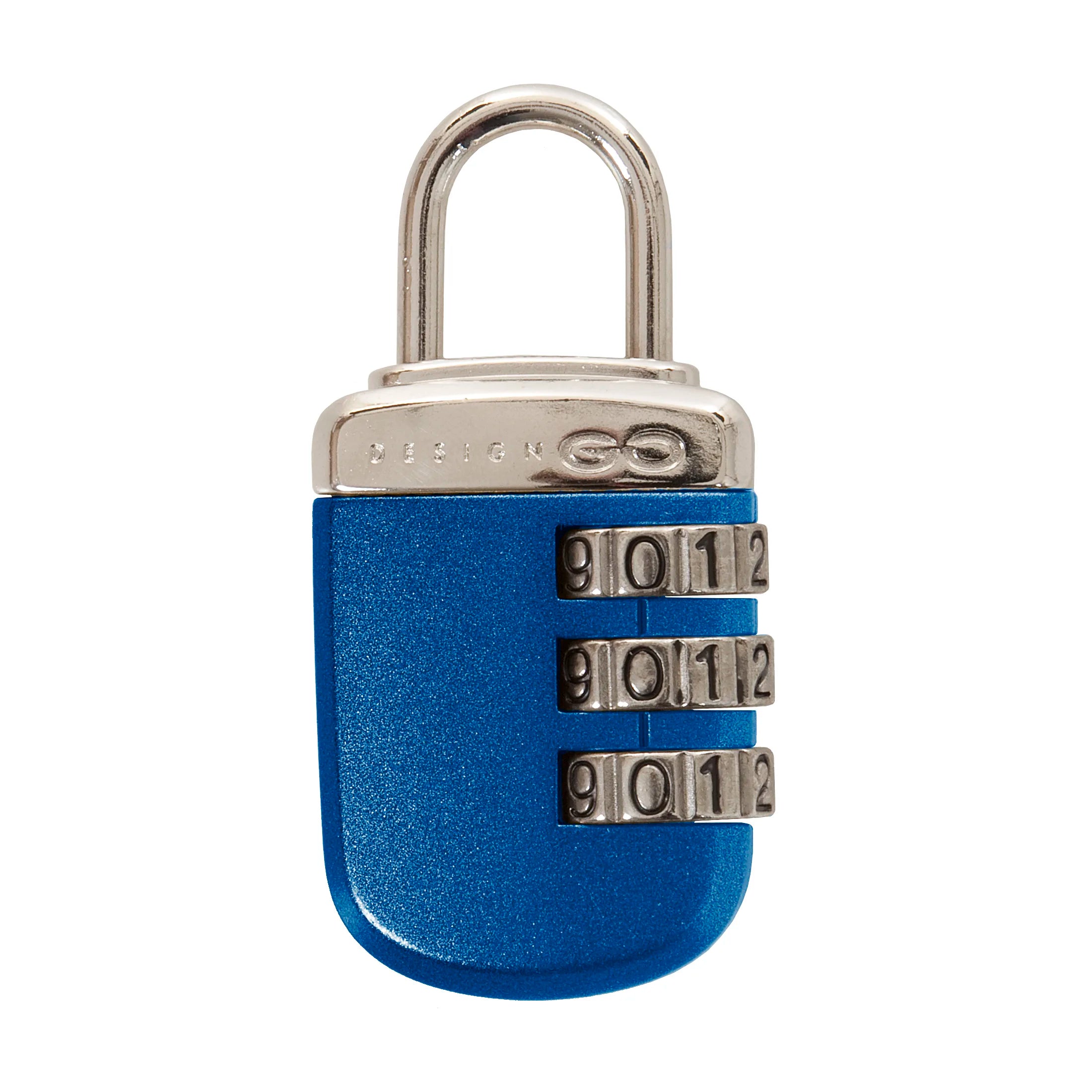 Design Go travel accessories padlock with combination - blue