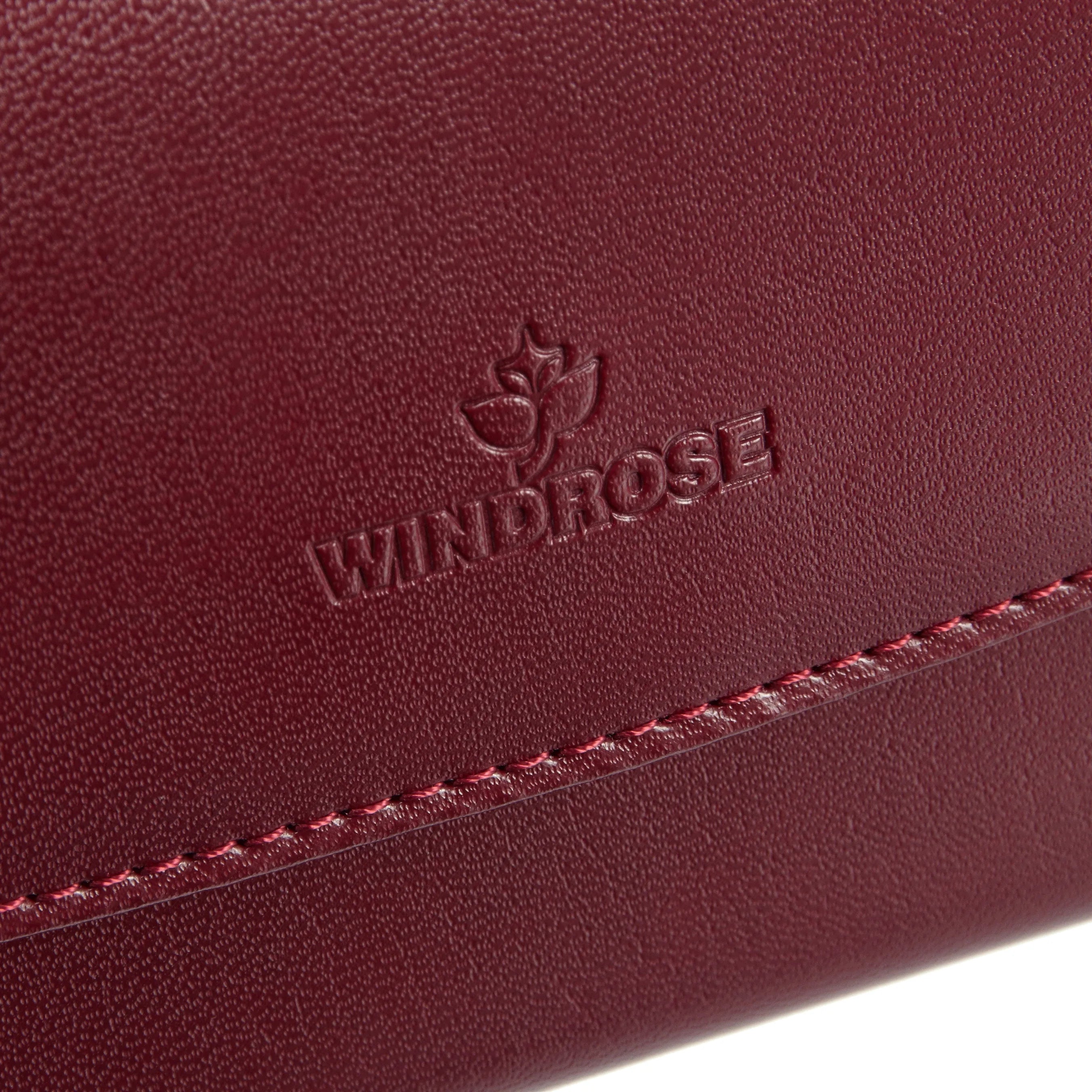 Windrose Merino jewelry bag 20 cm - red
