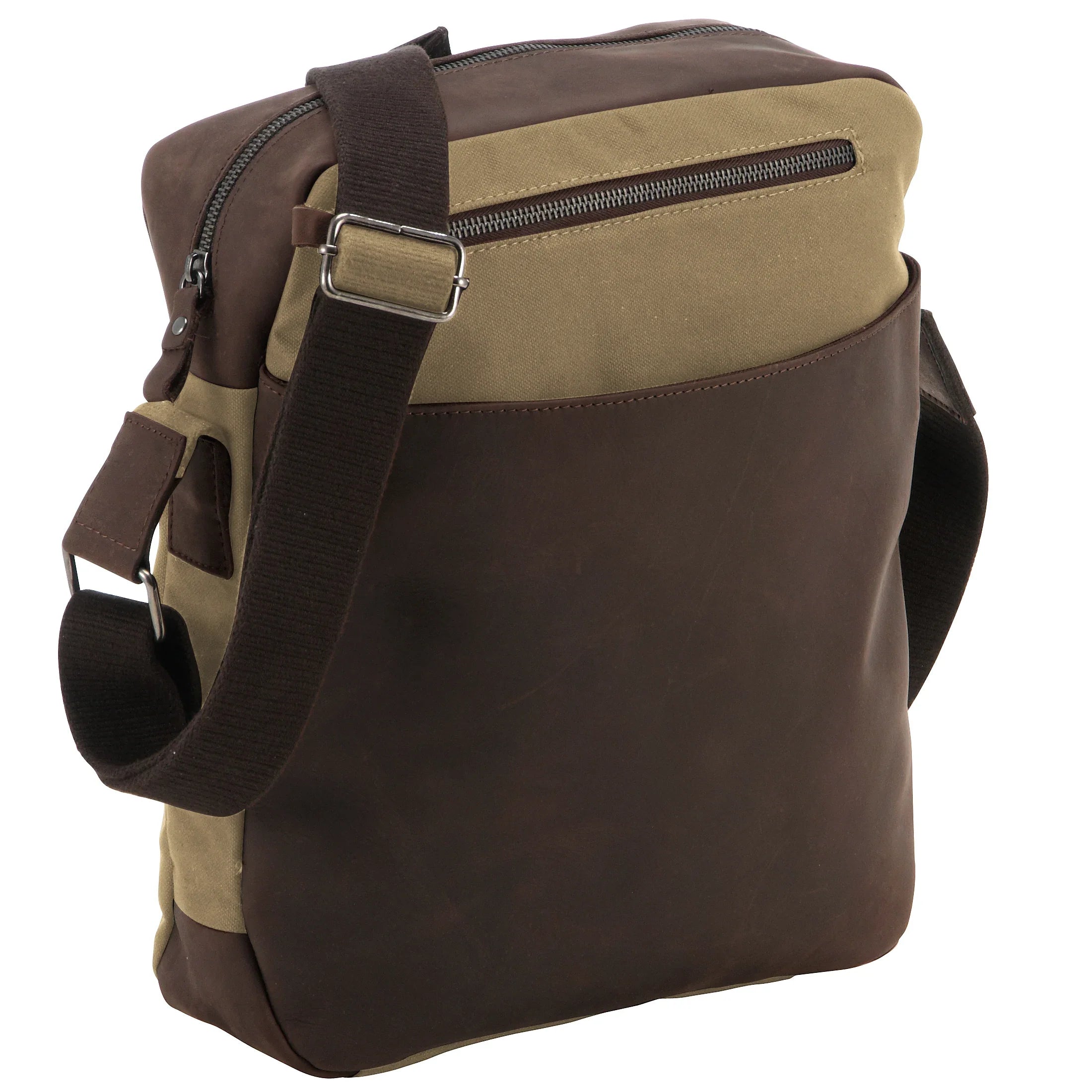 Harolds Waxcan zipper bag shoulder bag 34 cm - sand/brown