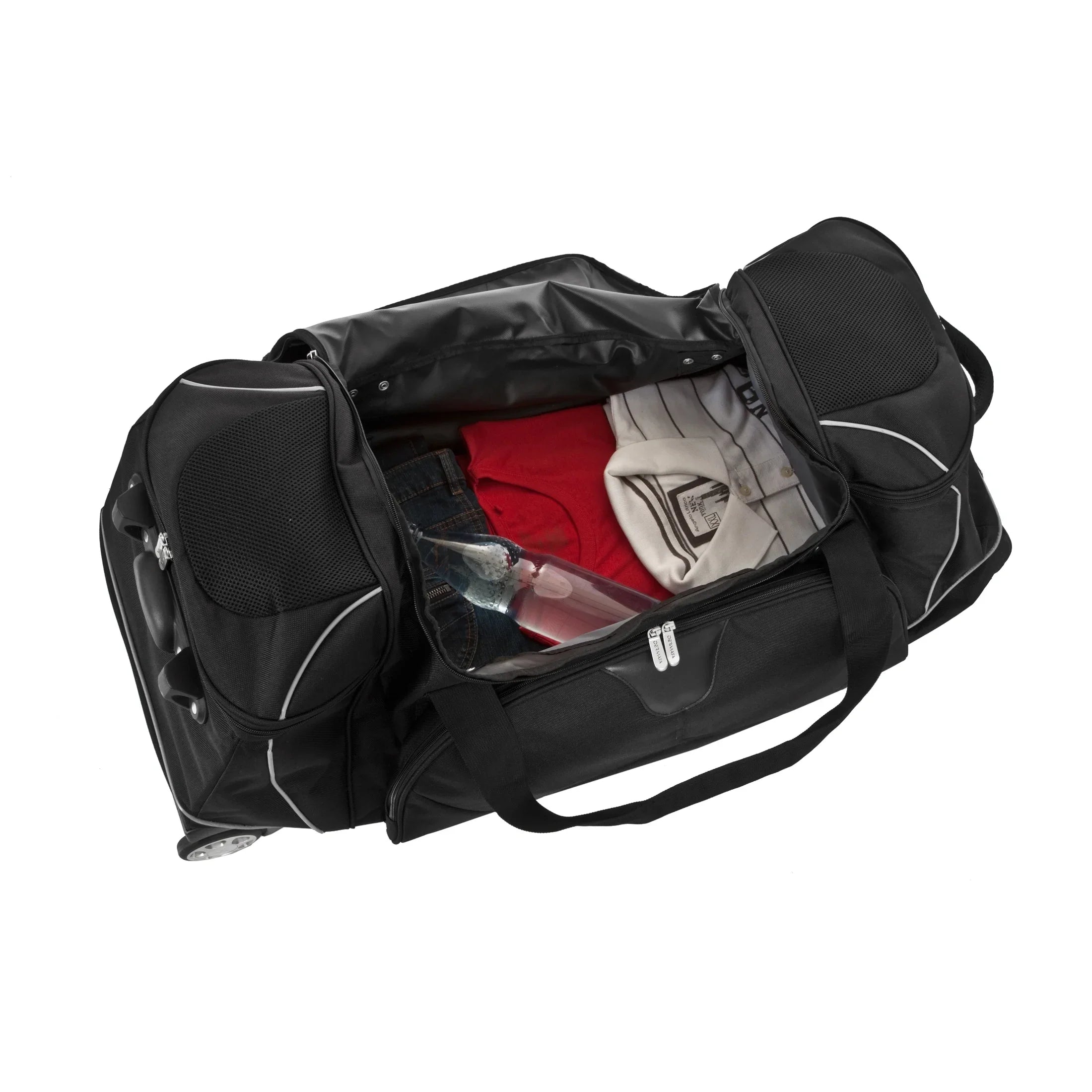 Dermata Reise Rollenreisetasche mit Rucksackfunktion 96 cm - schwarz