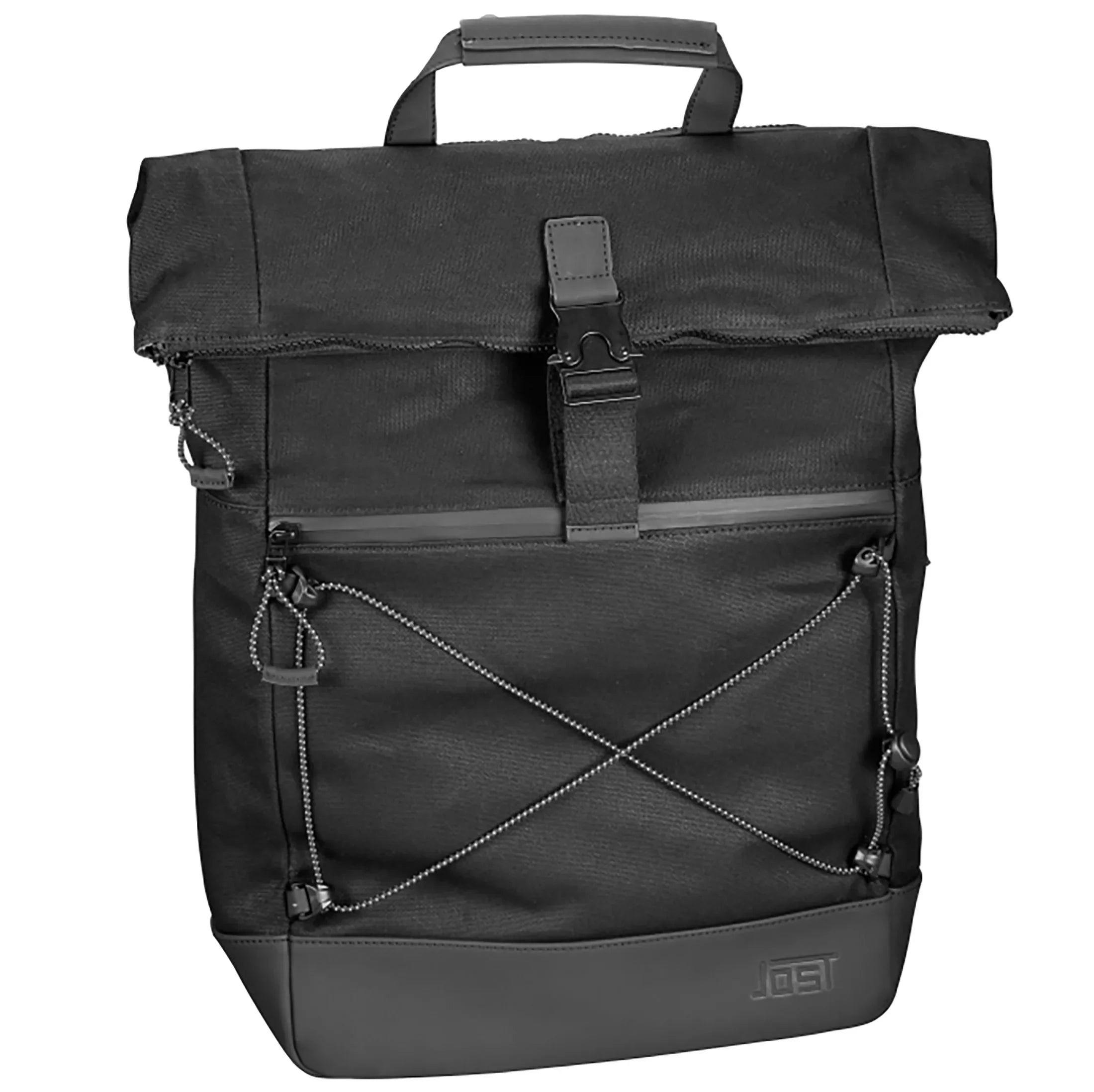 Jost Ystad messenger backpack with laptop compartment 46 cm - black