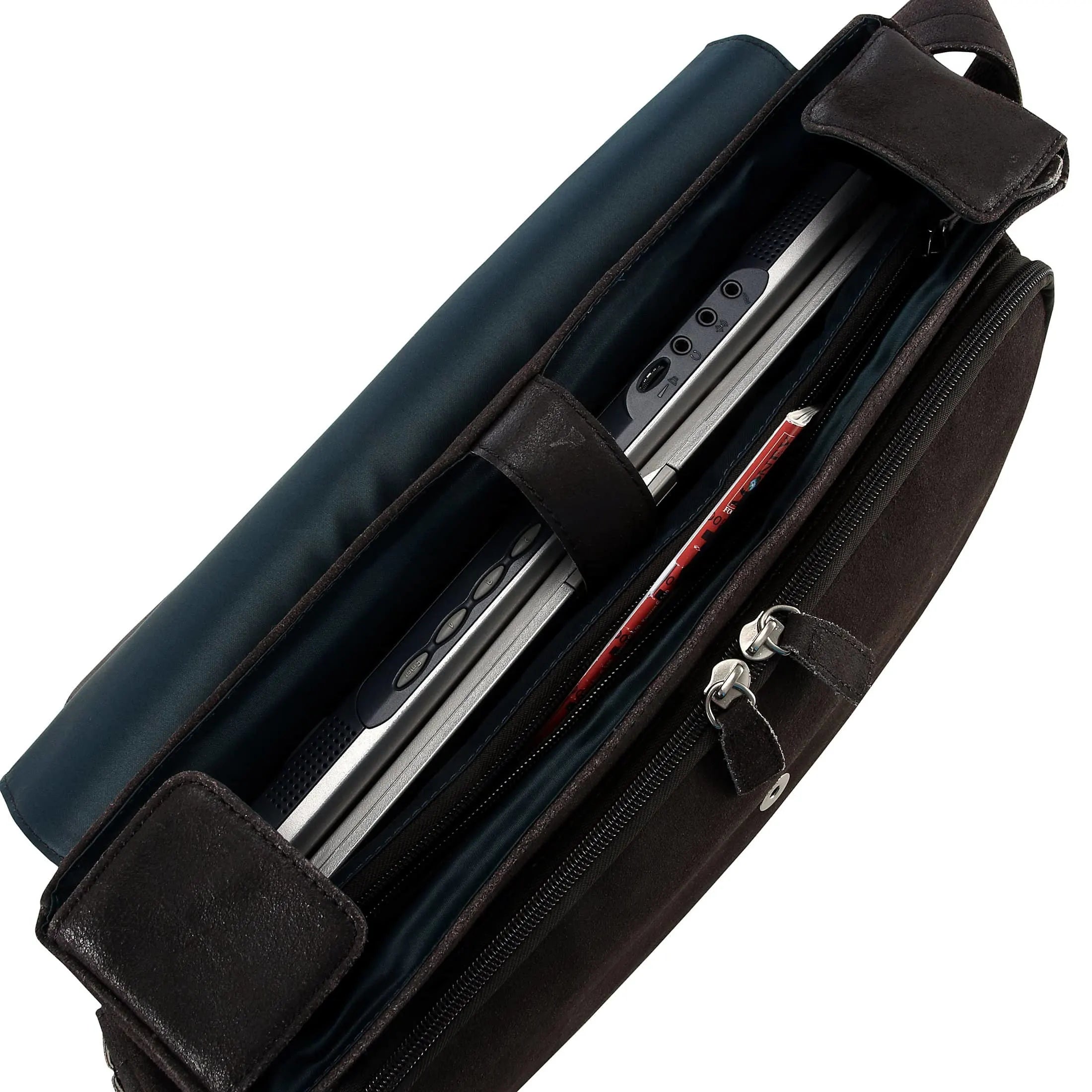 Plevier 30 series messenger bag with laptop compartment 37 cm - brown