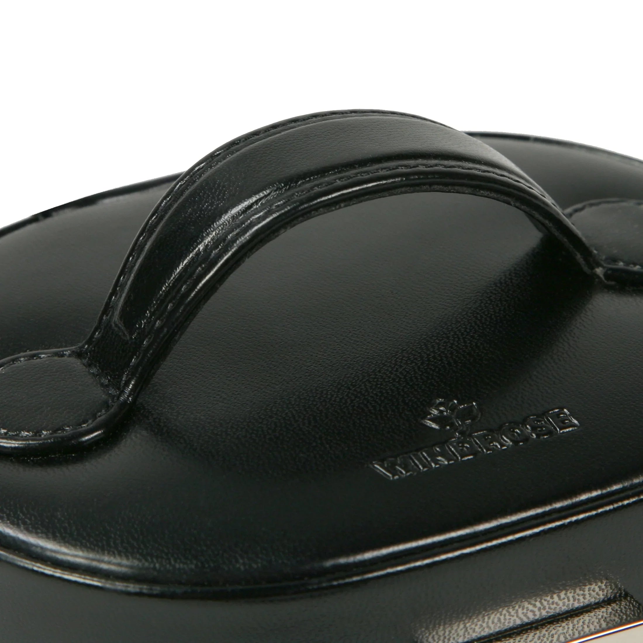 Windrose Merino small jewelry case with insert 15 cm - black