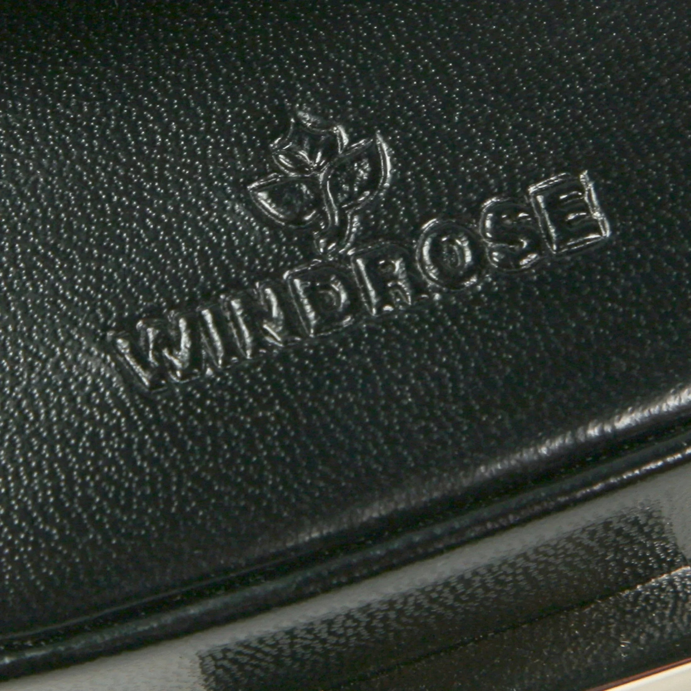 Windrose Merino small jewelry case with insert 15 cm - black