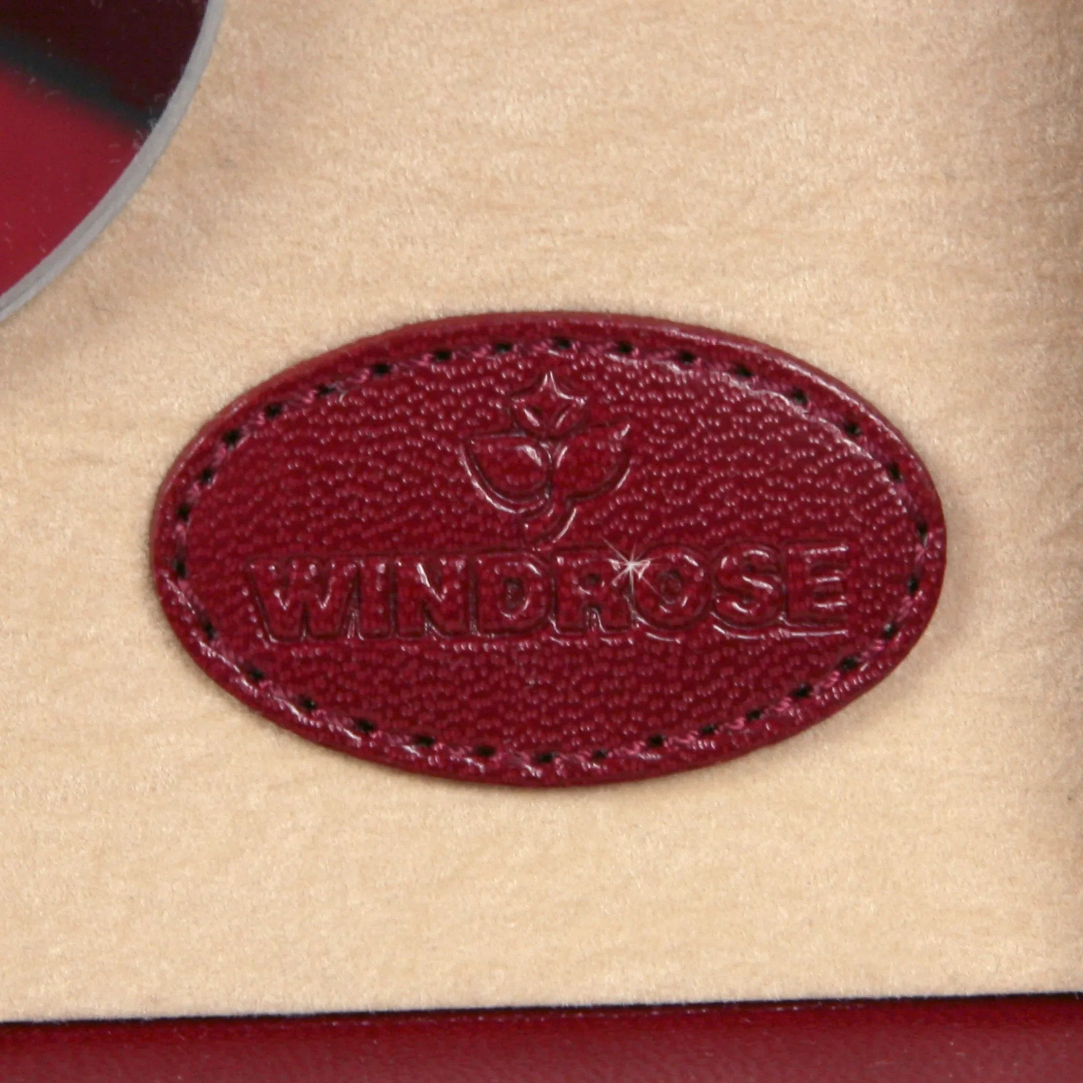Windrose Merino kleiner Schmuckkoffer 15 cm - rot