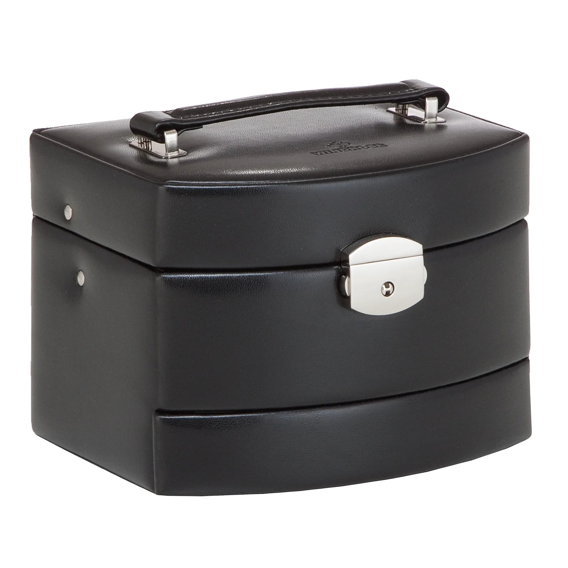 Windrose Merino automatic jewelry case 17 cm - black
