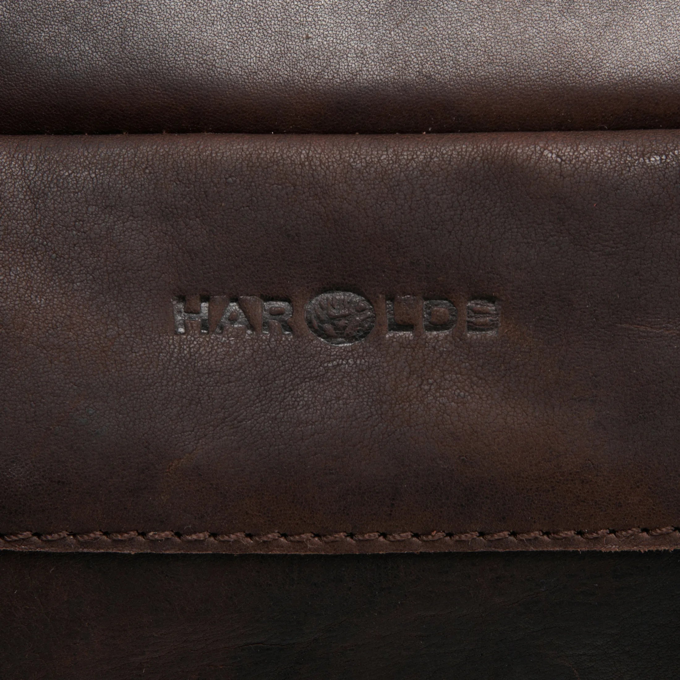 Harolds R. Johnson sac d'affaires avec compartiment pour ordinateur portable en cuir 40 cm - marron foncé