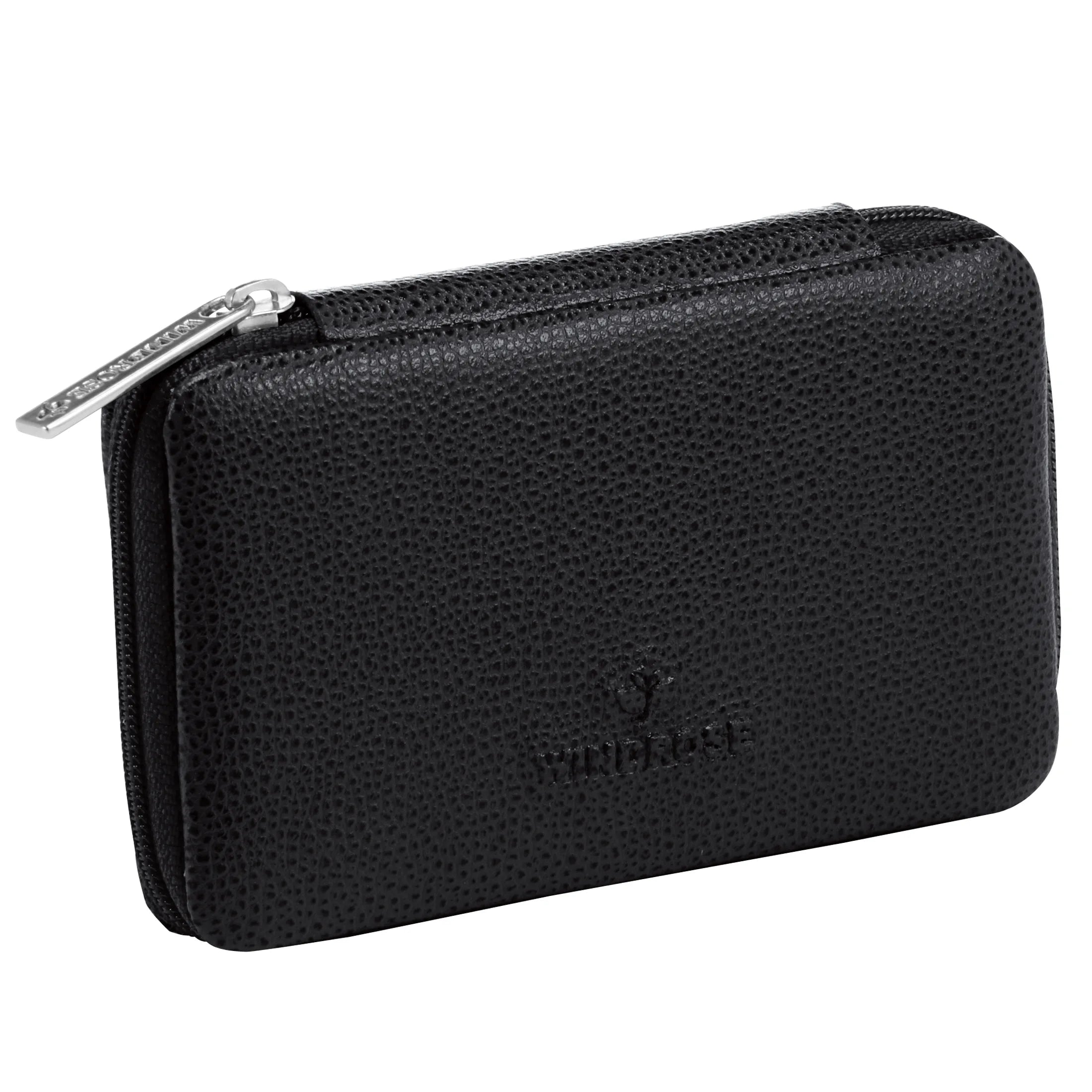 Windrose Beluga manicure case with zipper 13 cm - black
