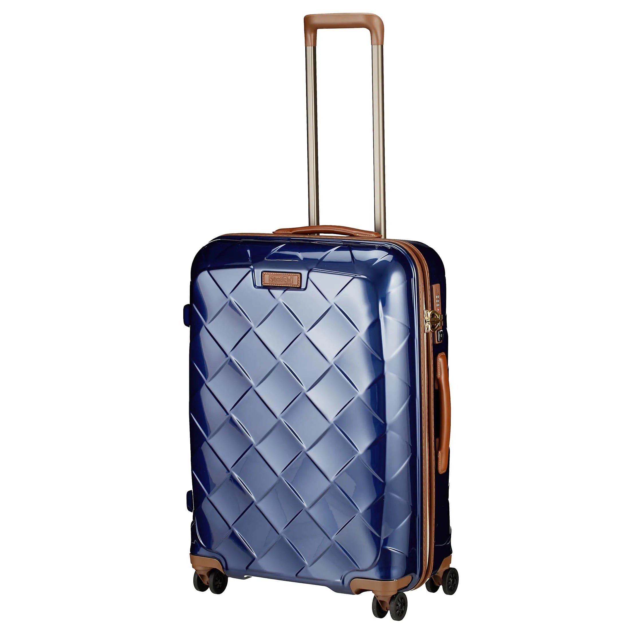 Stratic Leather &amp; More trolley 4 roues 66 cm - bleu
