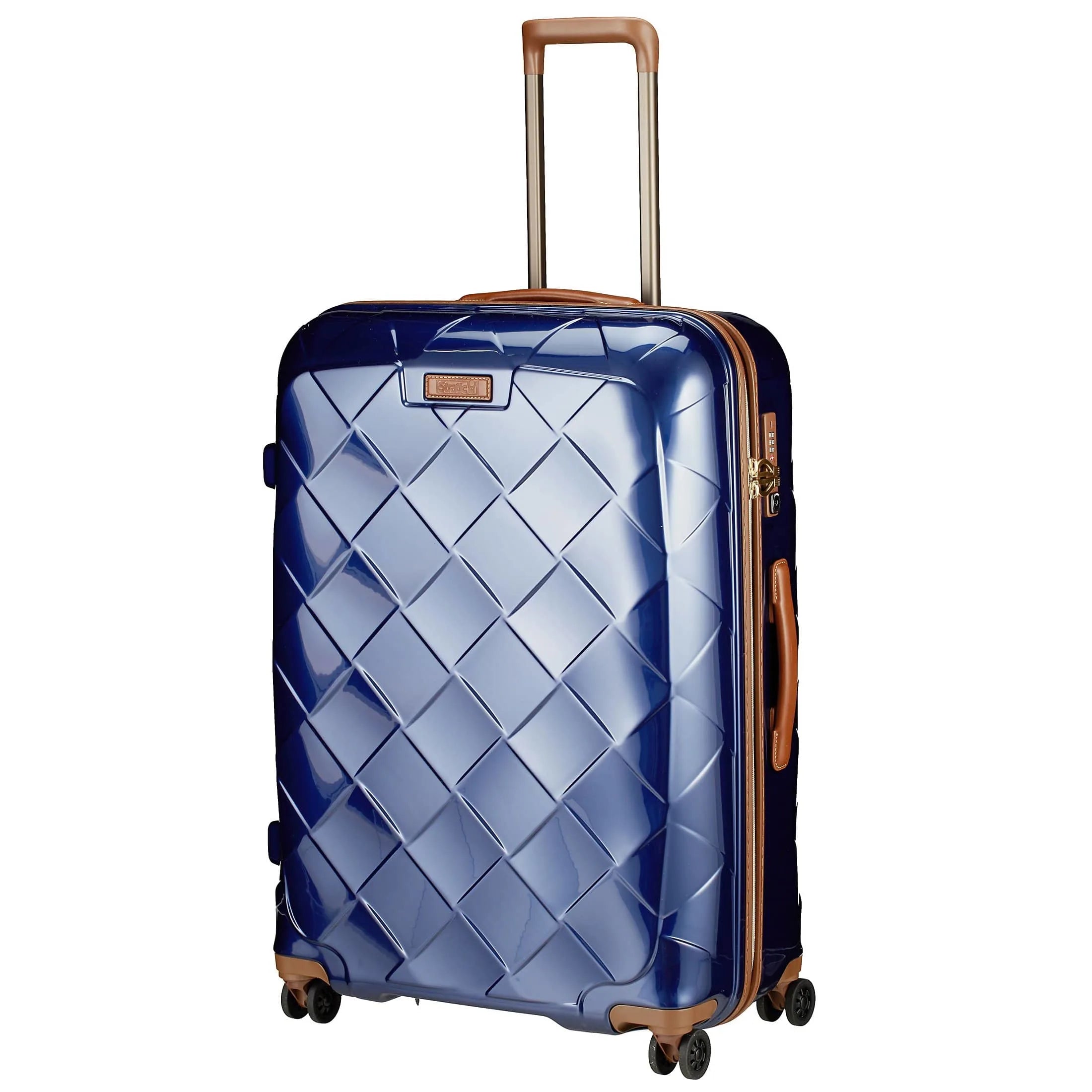 Stratic Leather & More 4-wheel trolley 76 cm - blue