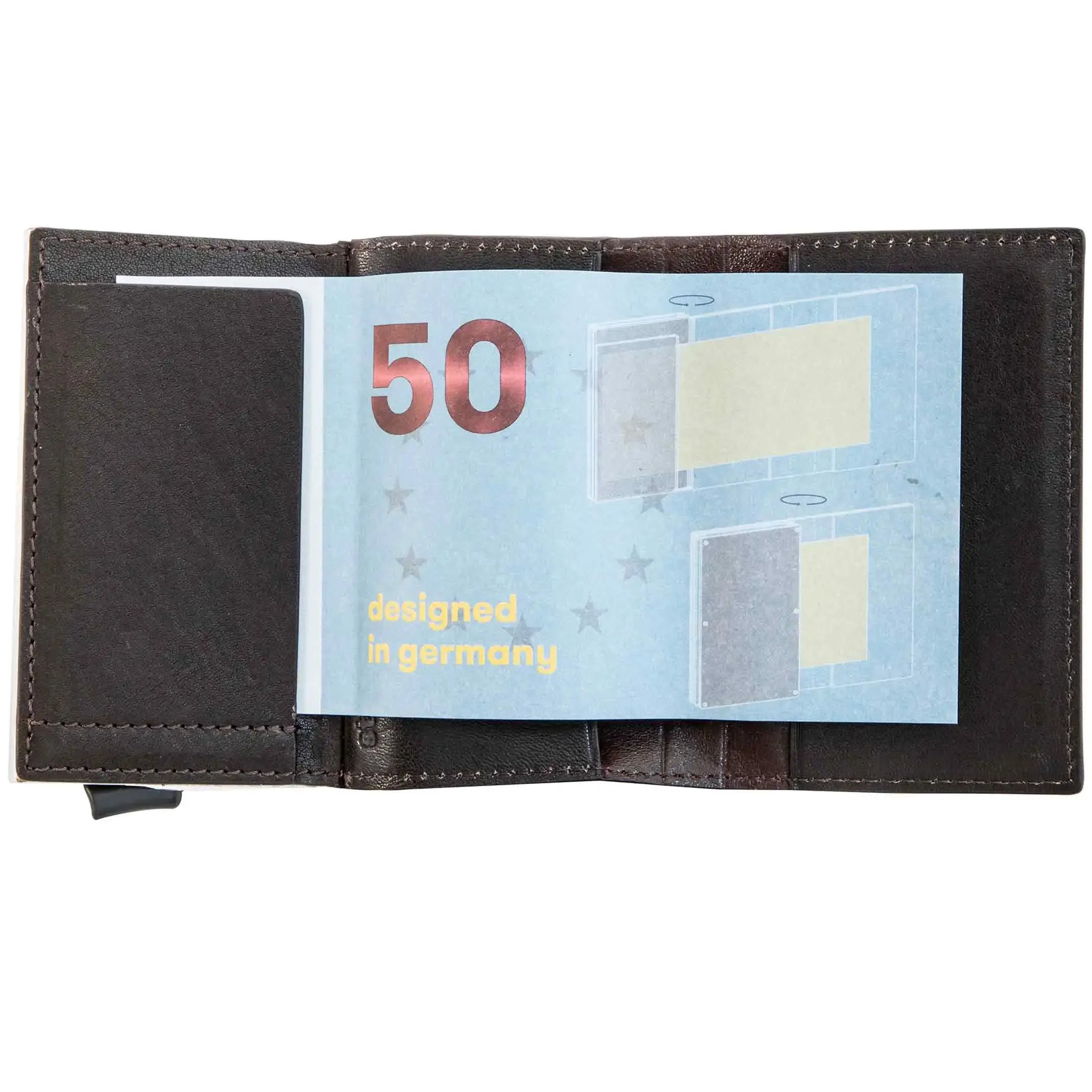 Strellson Norton C-One E-Cage SV8 wallet 10 cm - Dark Brown