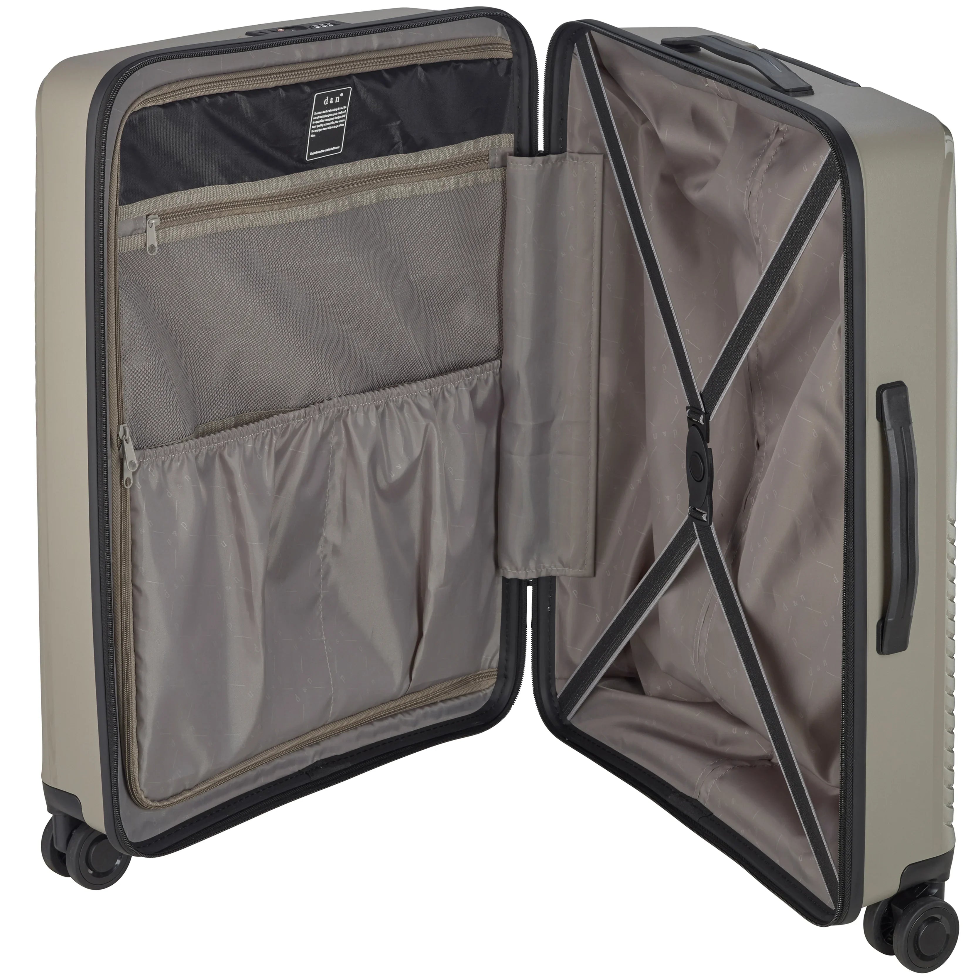 d&n Travel Line 4000 4-Rollen Kabinentrolley 55 cm - Taupe