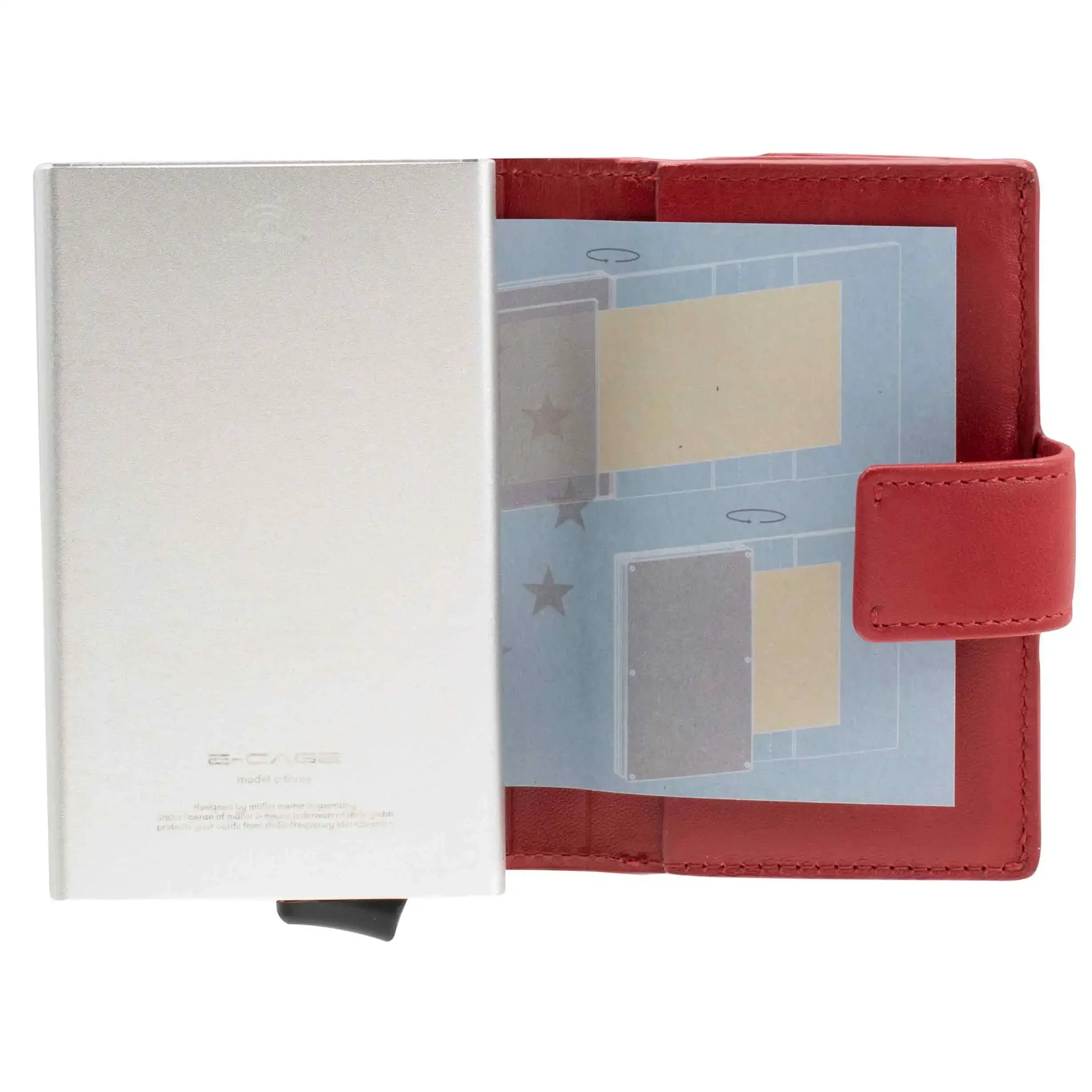 Maitre F3 C-Three E-Cage SV8 wallet 10 cm - Red