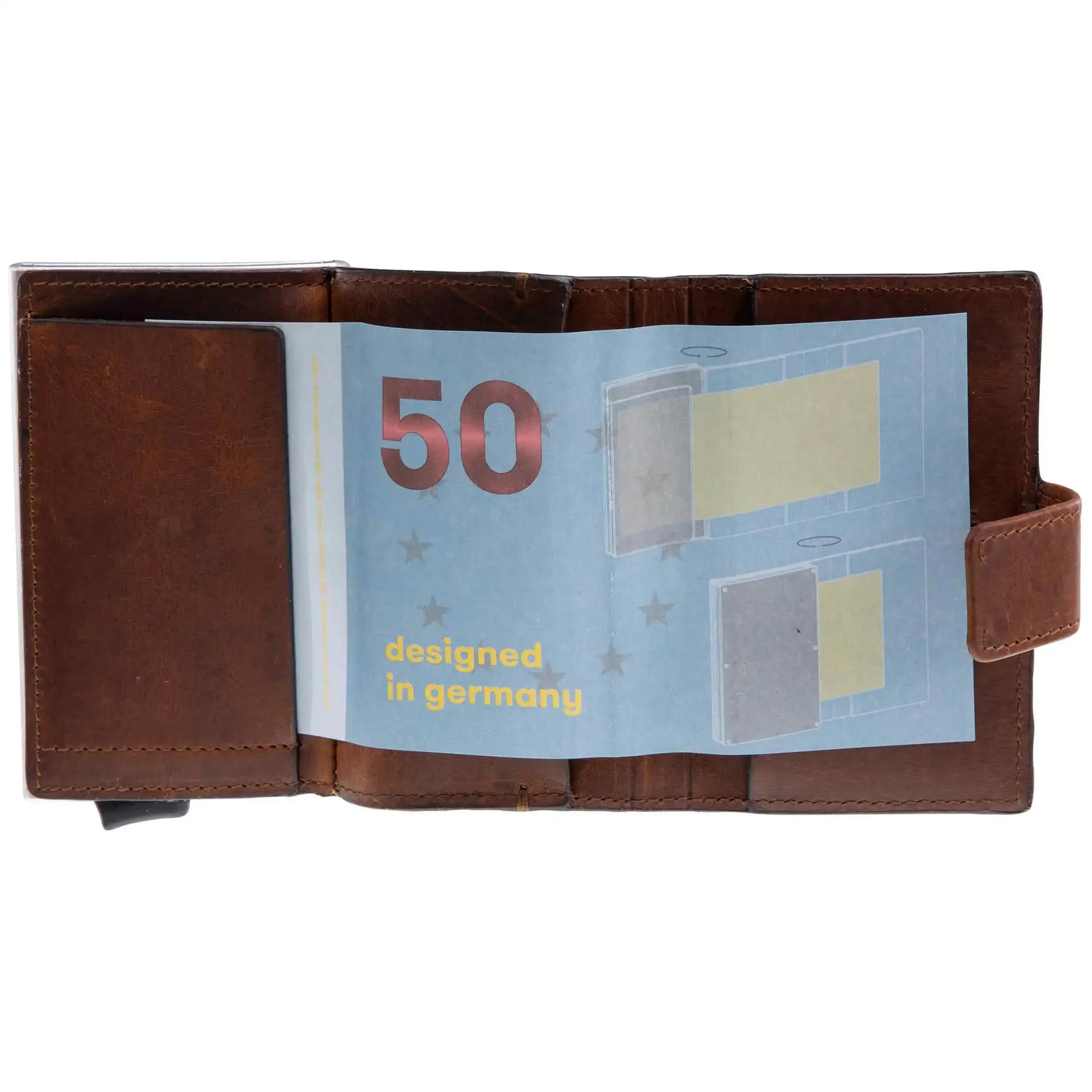 Maitre Birkenfeld C-Two E-Cage SV8 wallet 10 cm - Cognac