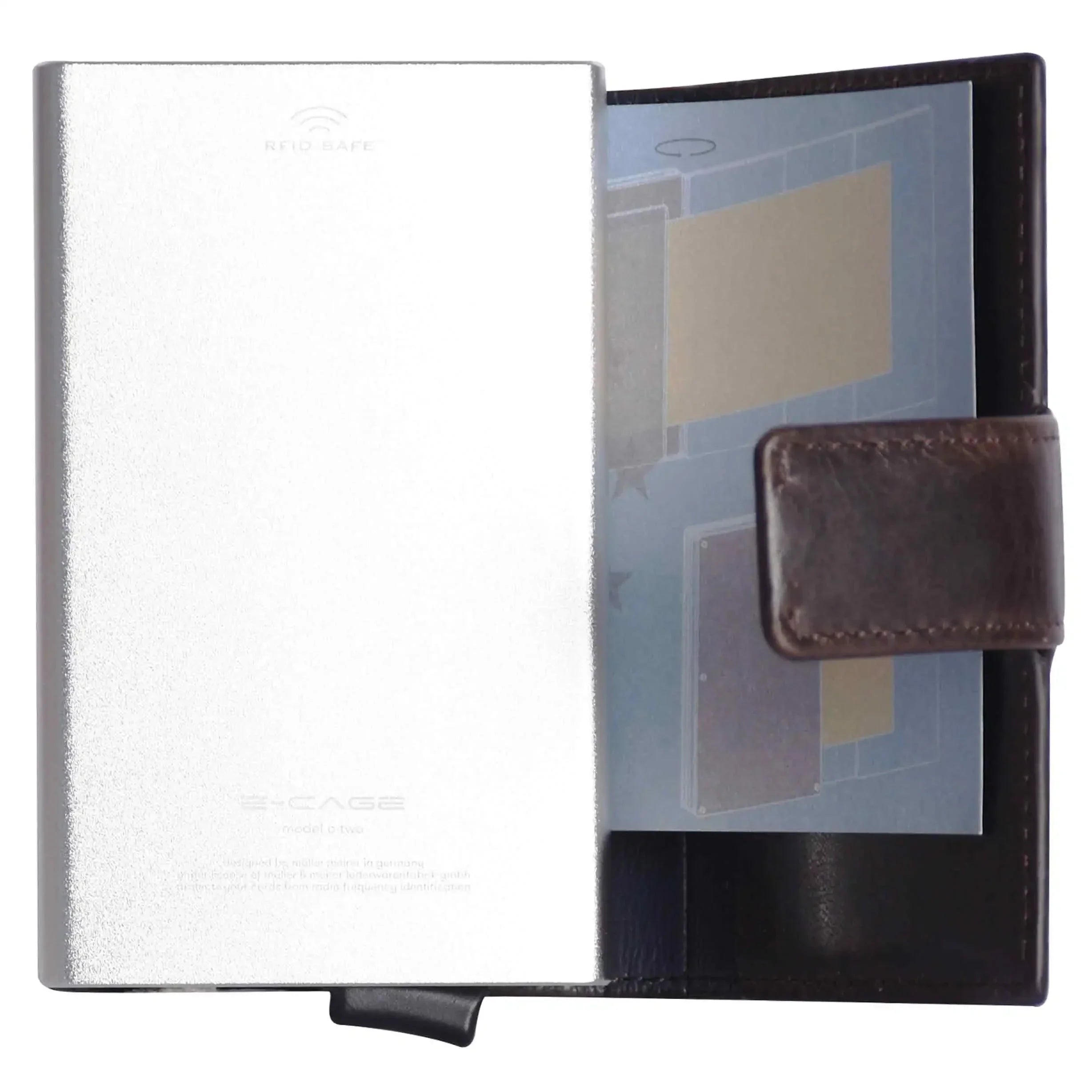 Maitre Birkheim C-Two E-Cage SV8 Wallet 10 cm - Dark Brown