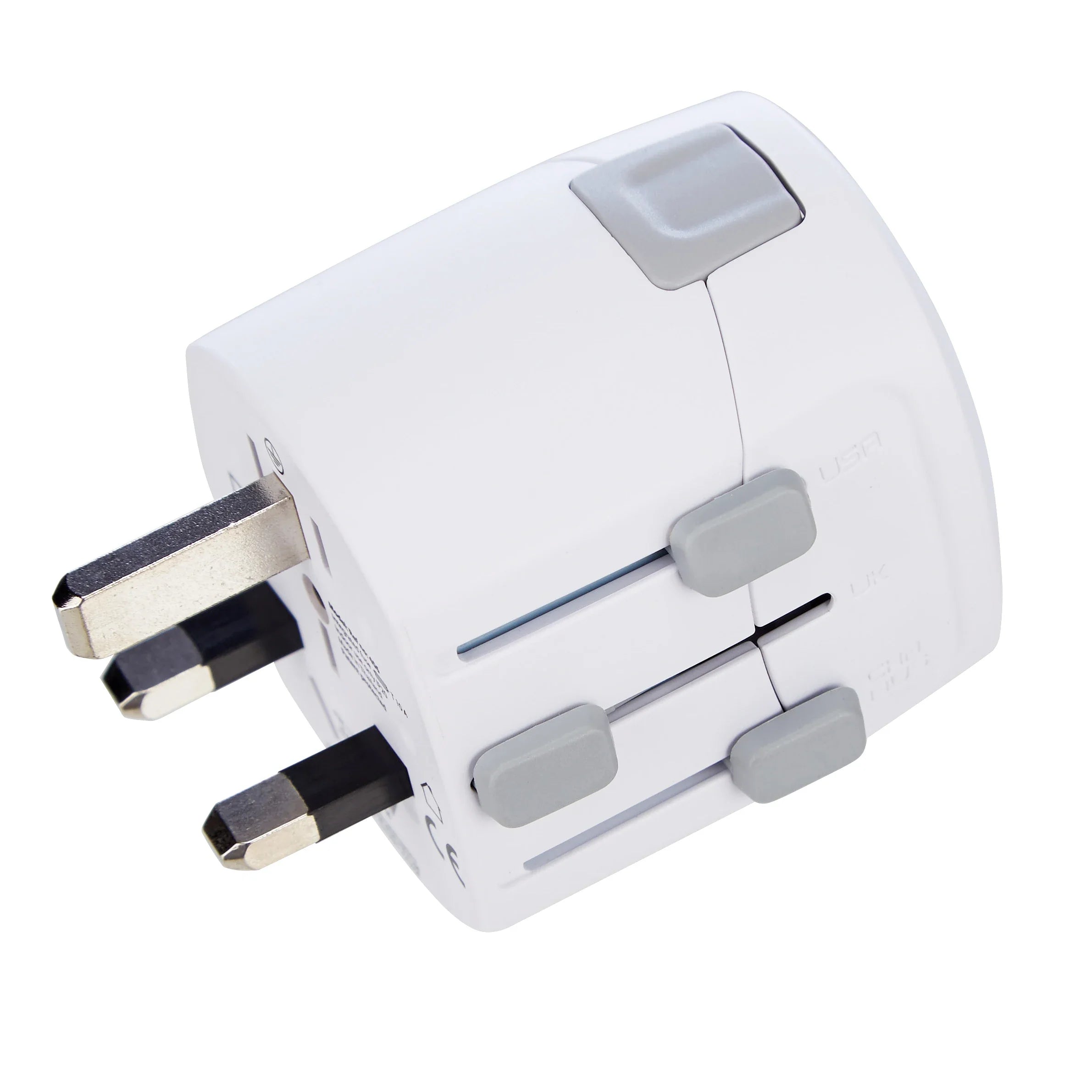 Design Go travel accessories Earthed universal adapter - white