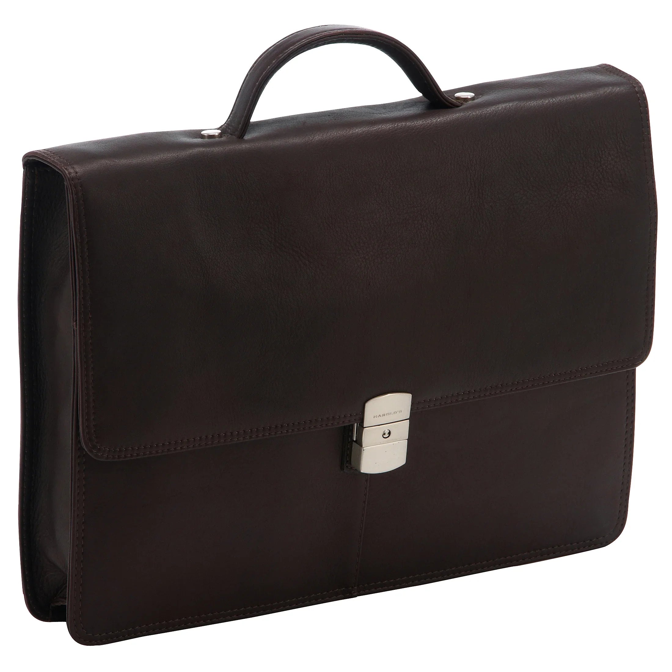 Harolds Country kleine Aktenmappe aus Leder 36 cm - dunkelbraun