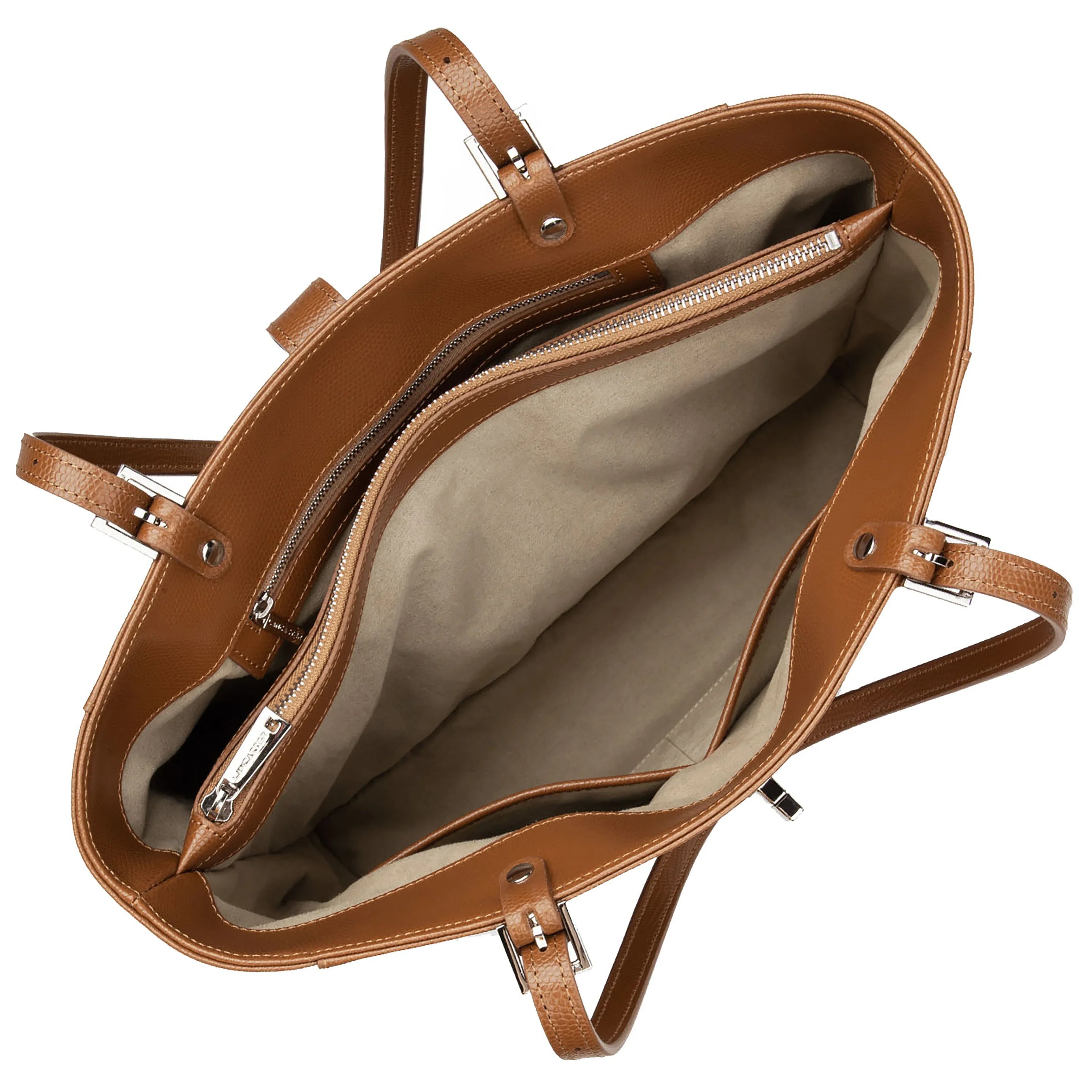 Lancaster Lucertola Shoulder Bag 30 cm - Camel