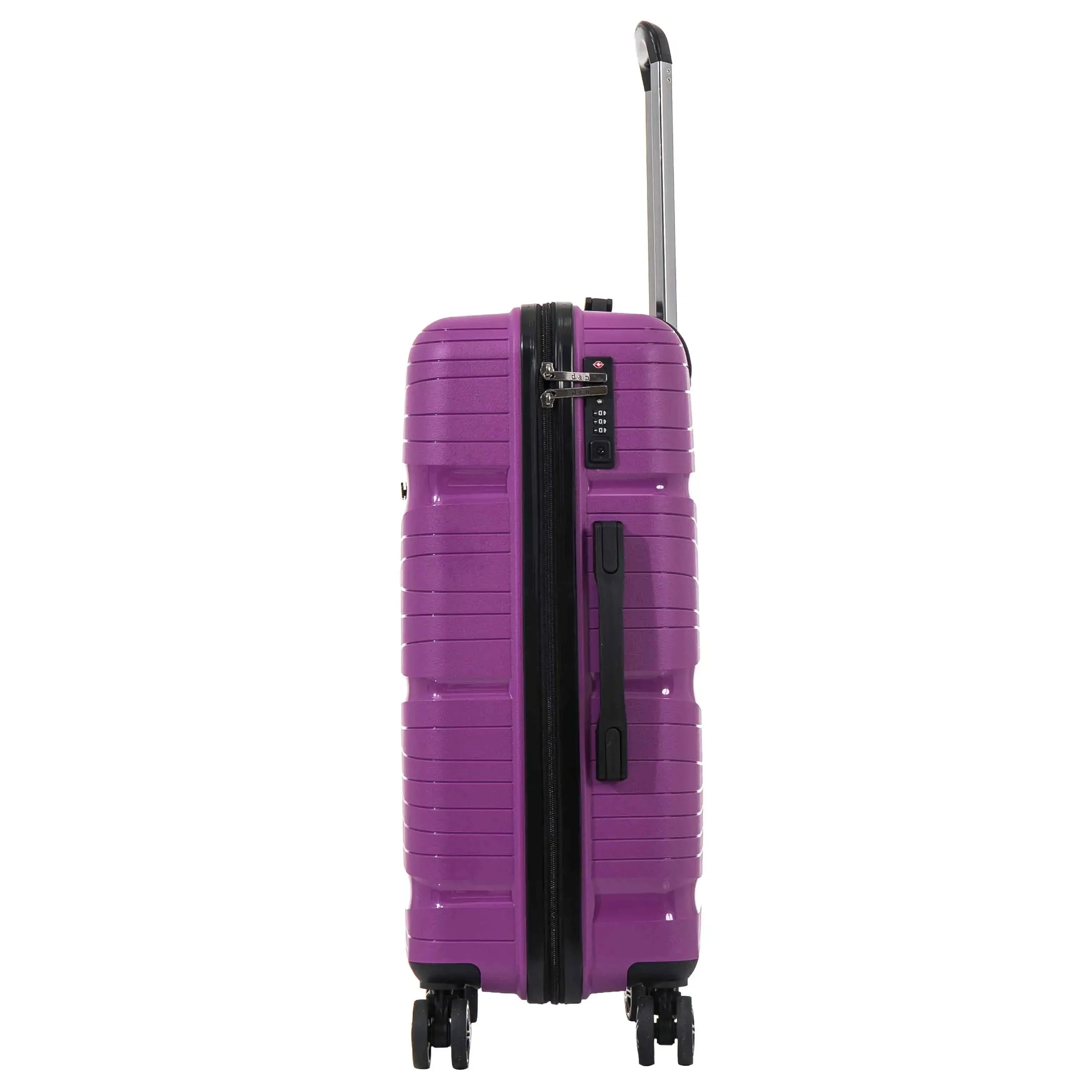 d&n Travel Line 4300 4-Rollen Trolley 78 cm - purple