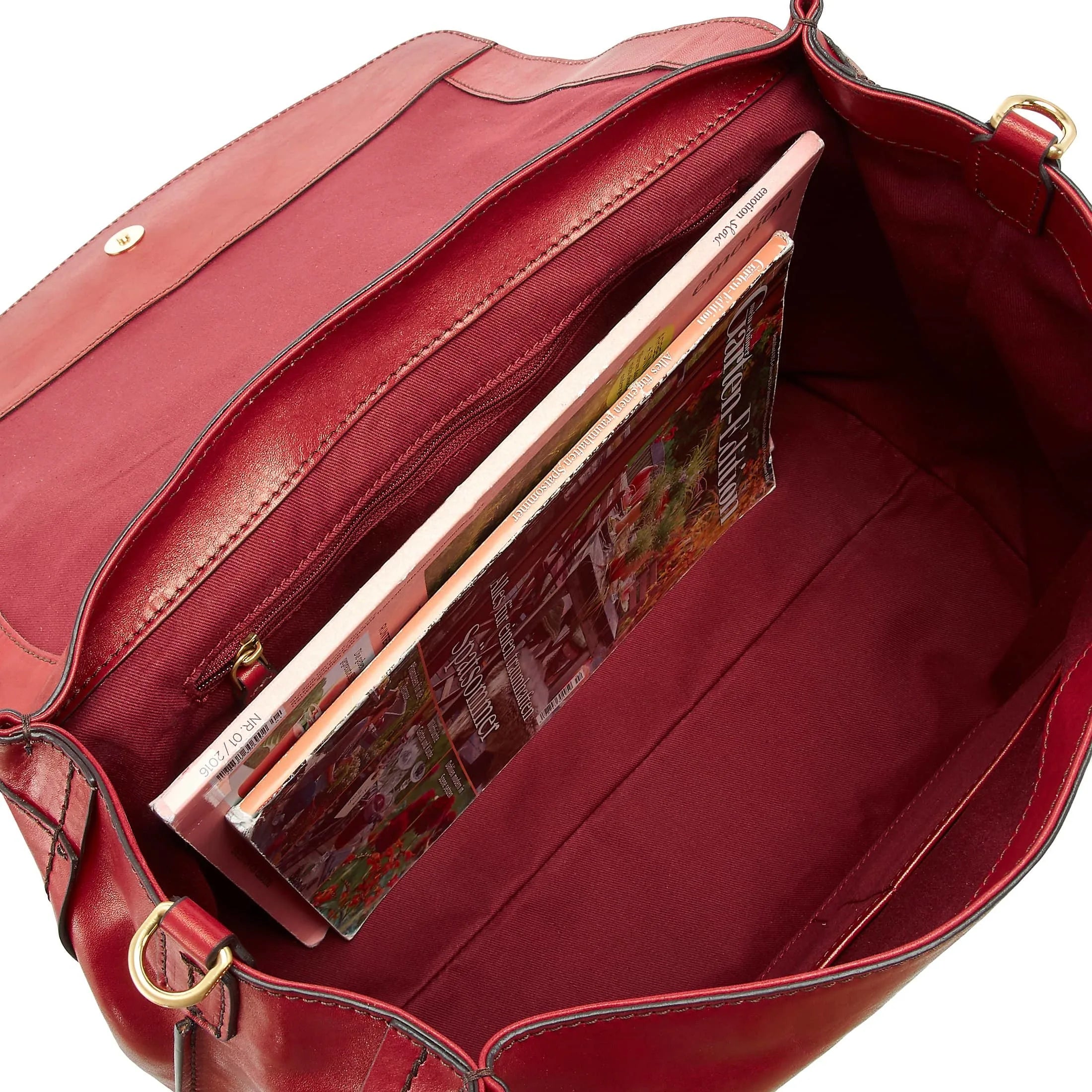 The Bridge Calimala handbag 35 cm - rosso ribes