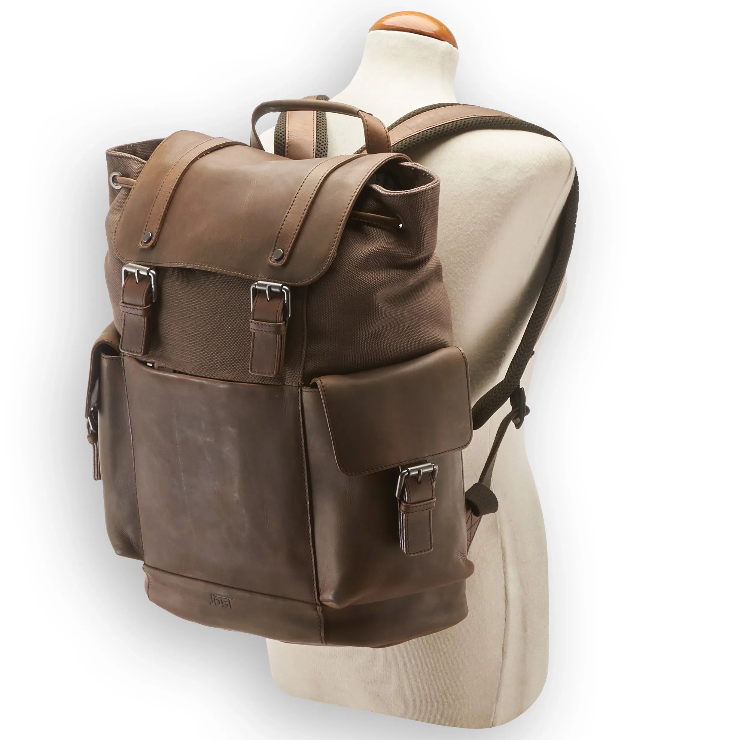 Jost Salo Beutel-Rucksack mit Laptopfach 45 cm - schwarz