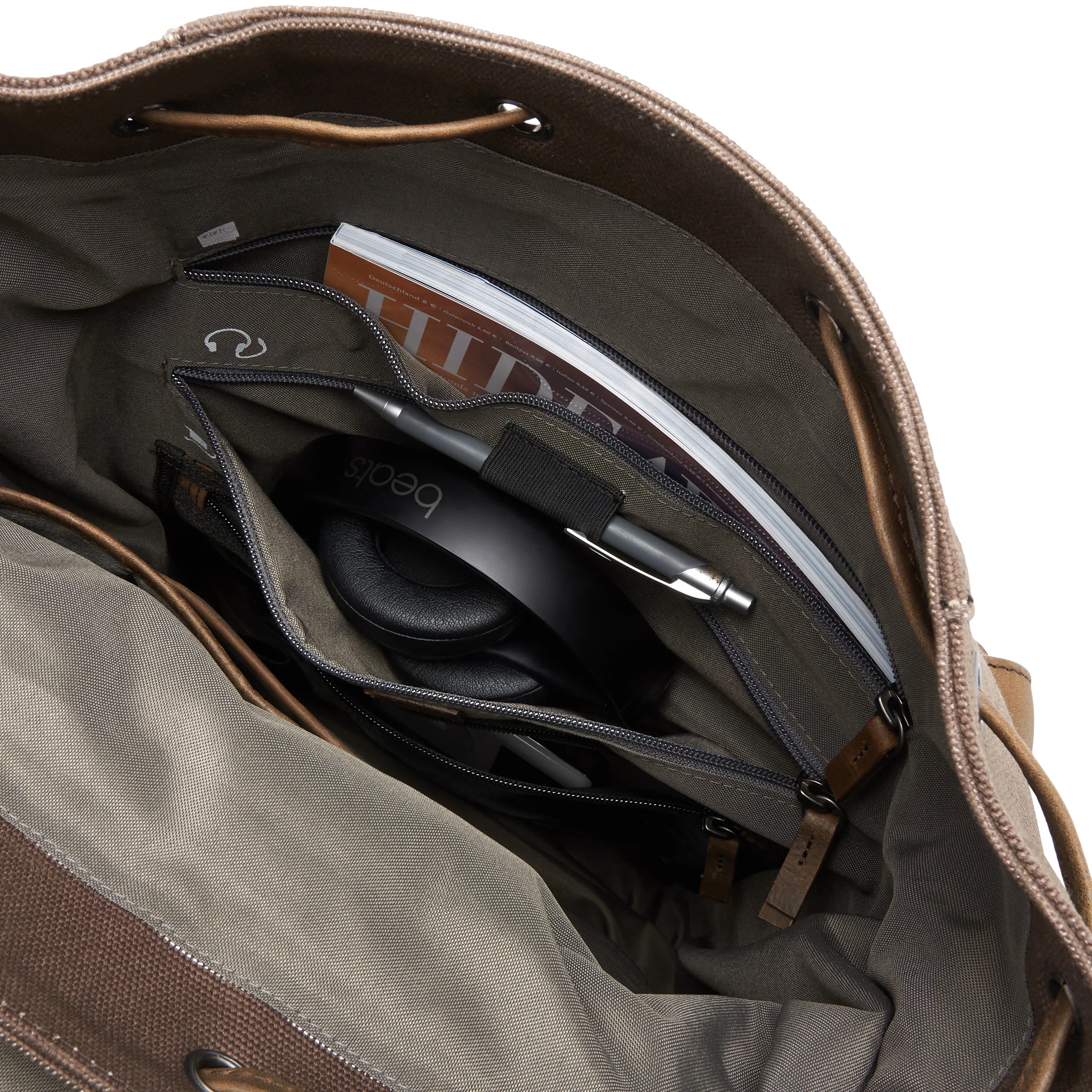 Jost Salo Beutel-Rucksack mit Laptopfach 45 cm - schwarz
