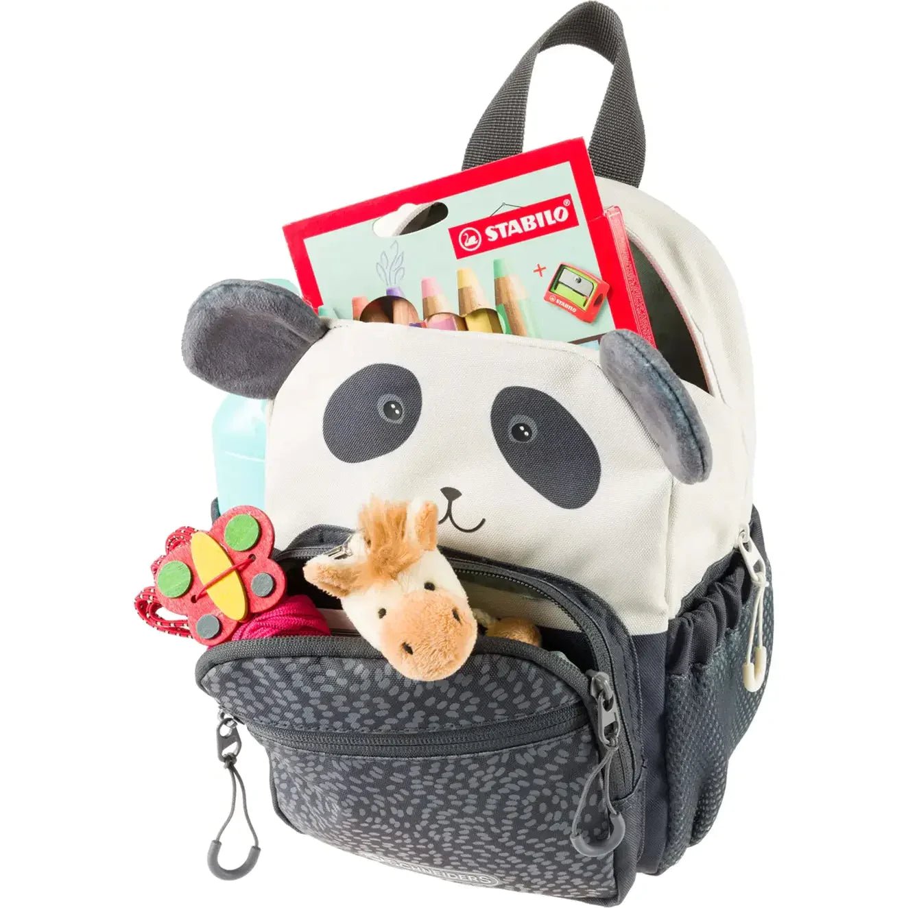 Schneiders Bags Panda Kids Sac à Dos 27 cm - Gris Foncé