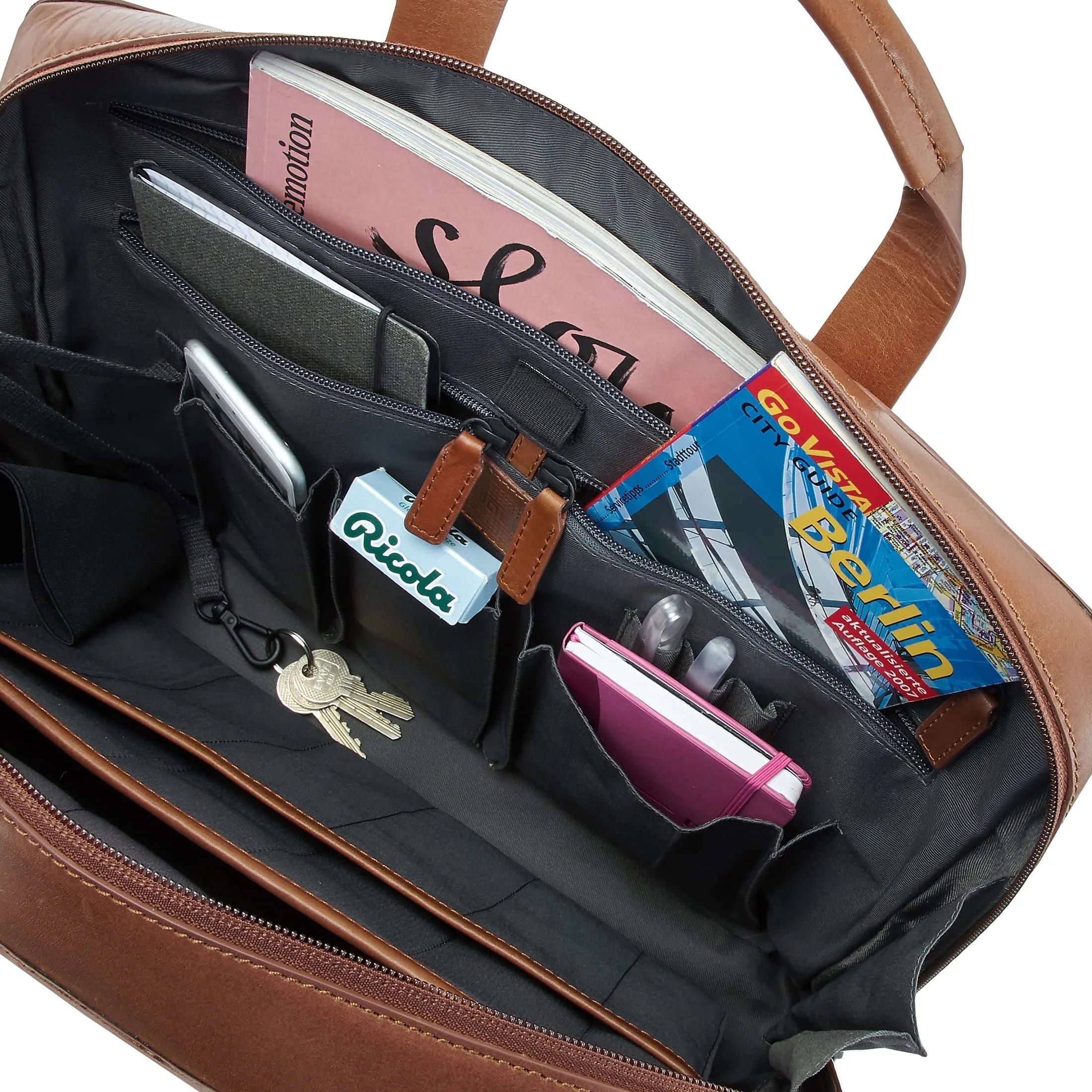 Jost Aarhus business bag 41 cm - cognac