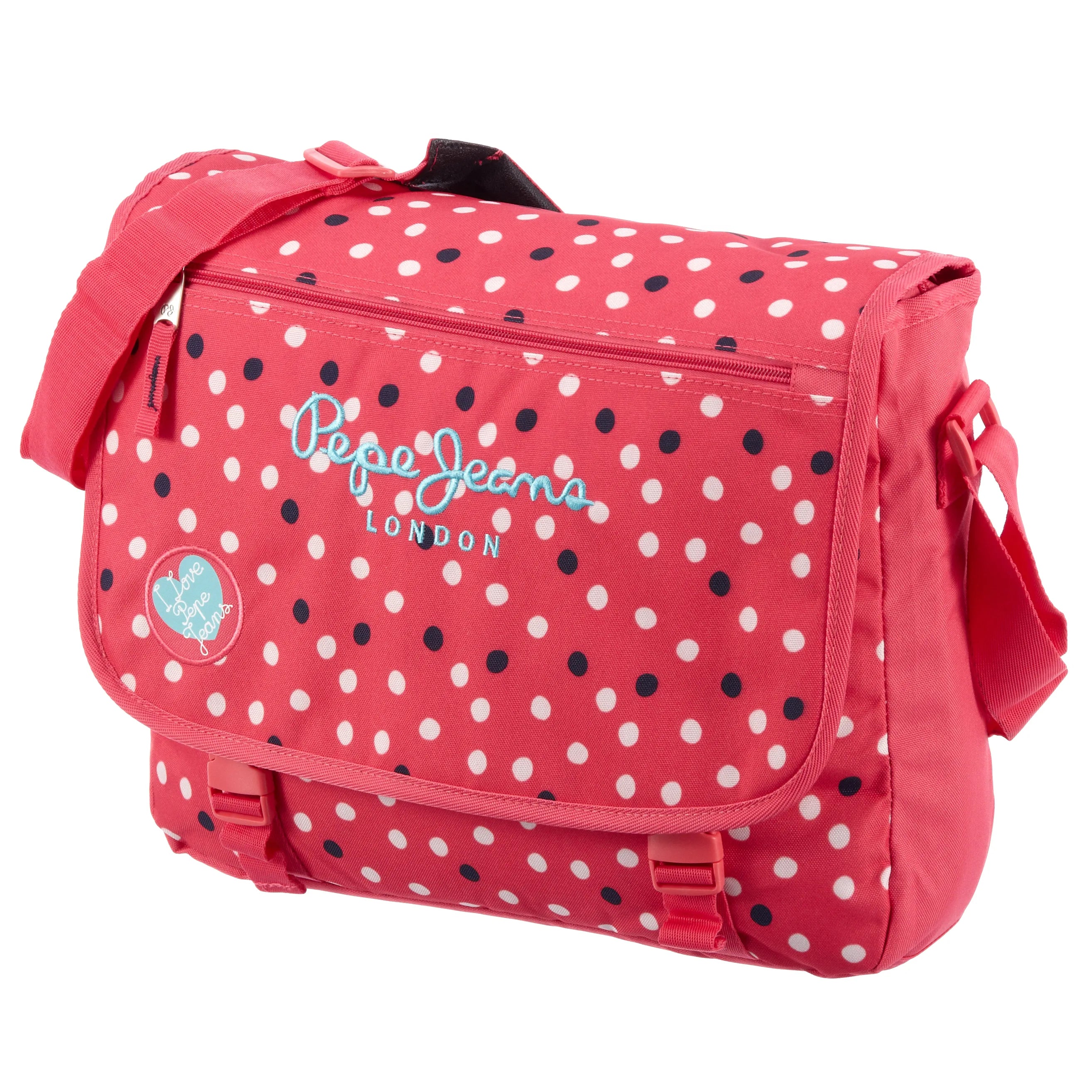 Pepe Jeans Valentina messenger bag with laptop compartment 38 cm - pink