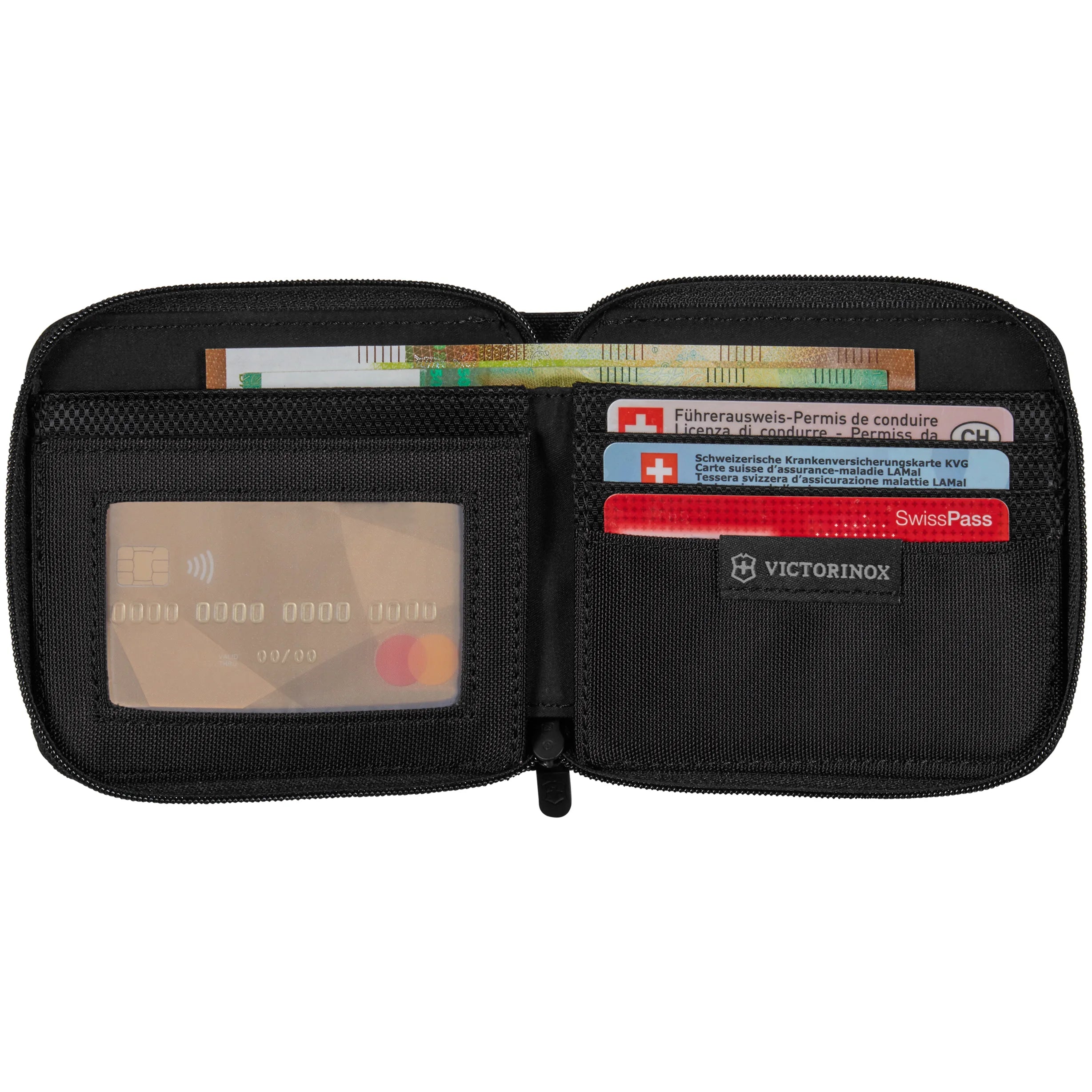 Victorinox Travel Accessories 5.0 Portefeuille Zippé RFID 11 cm - Noir