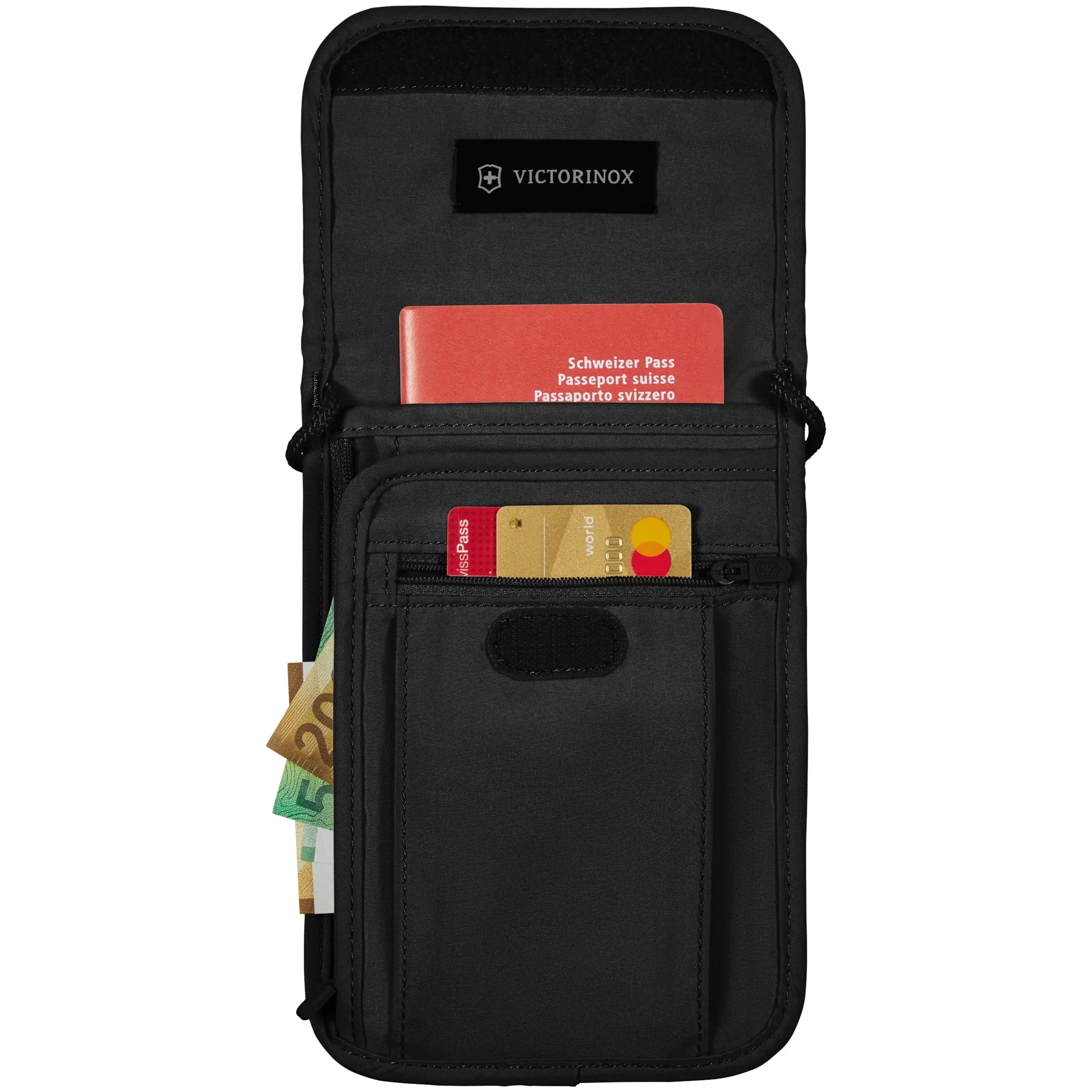 Victorinox Travel Accessories 5.0 Deluxe Neck Pouch with RFID Protection 21 cm - Black
