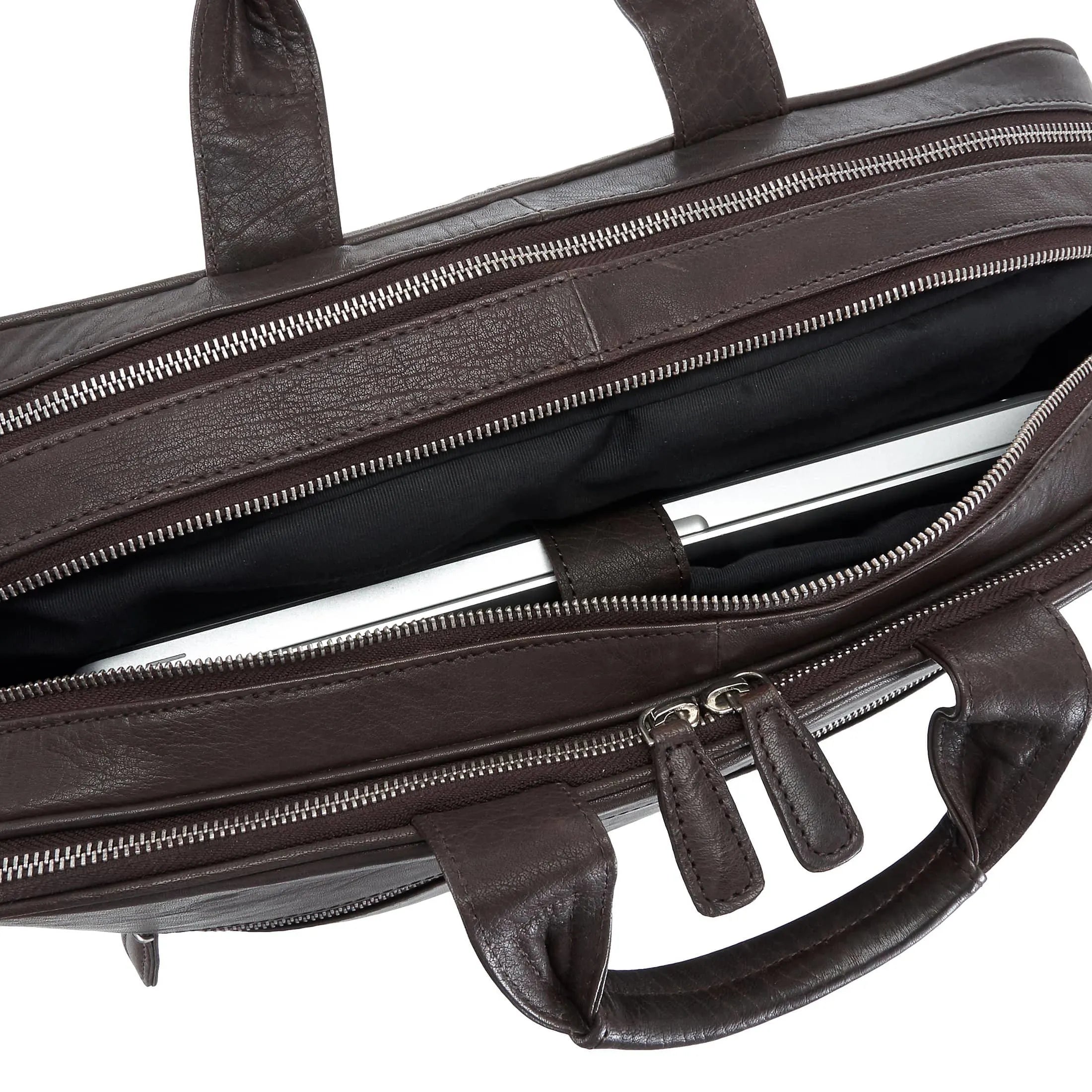 Plevier 600 series briefcase 39 cm - cognac