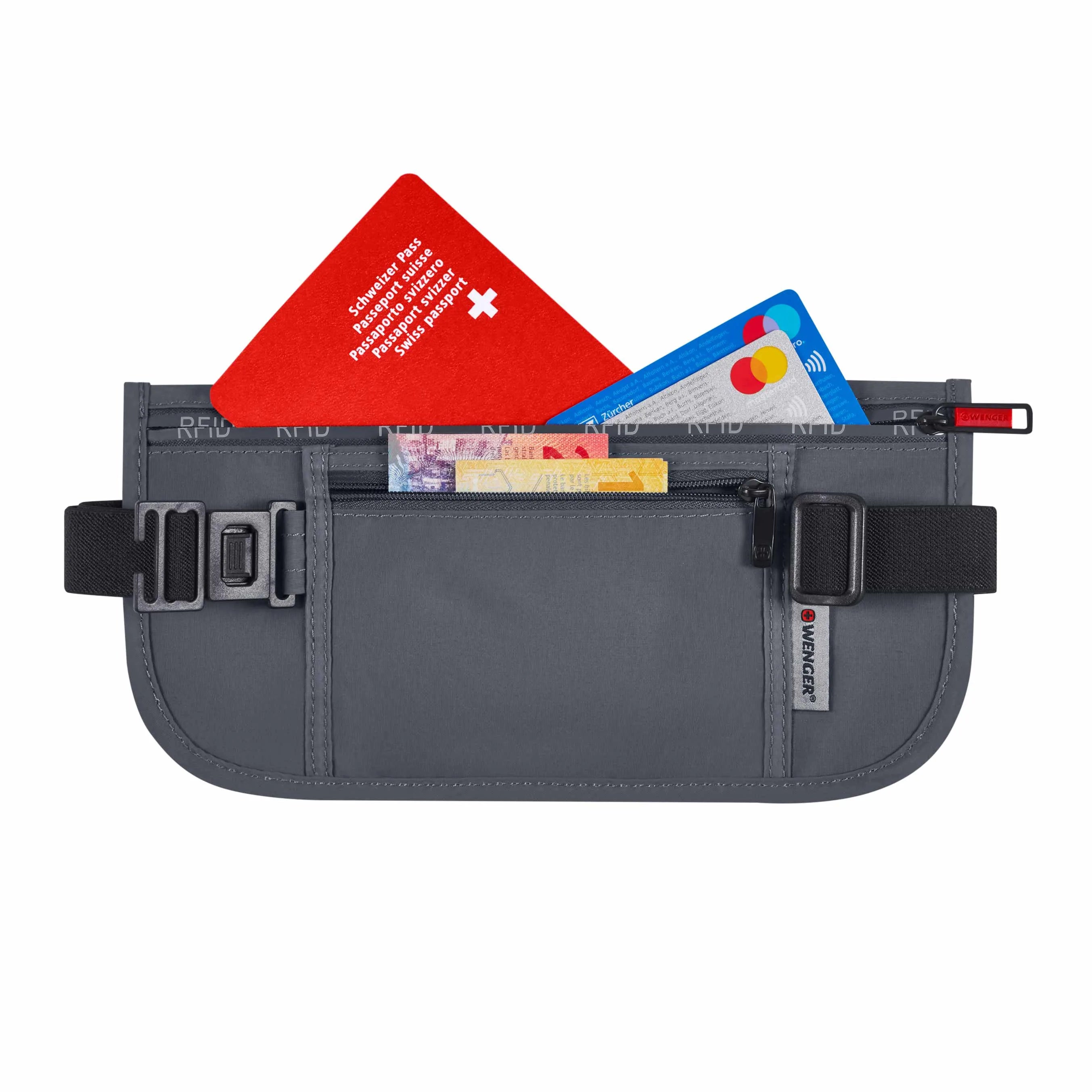 Wenger travel accessories security belt pouch with RFID protection 26 cm - Grey