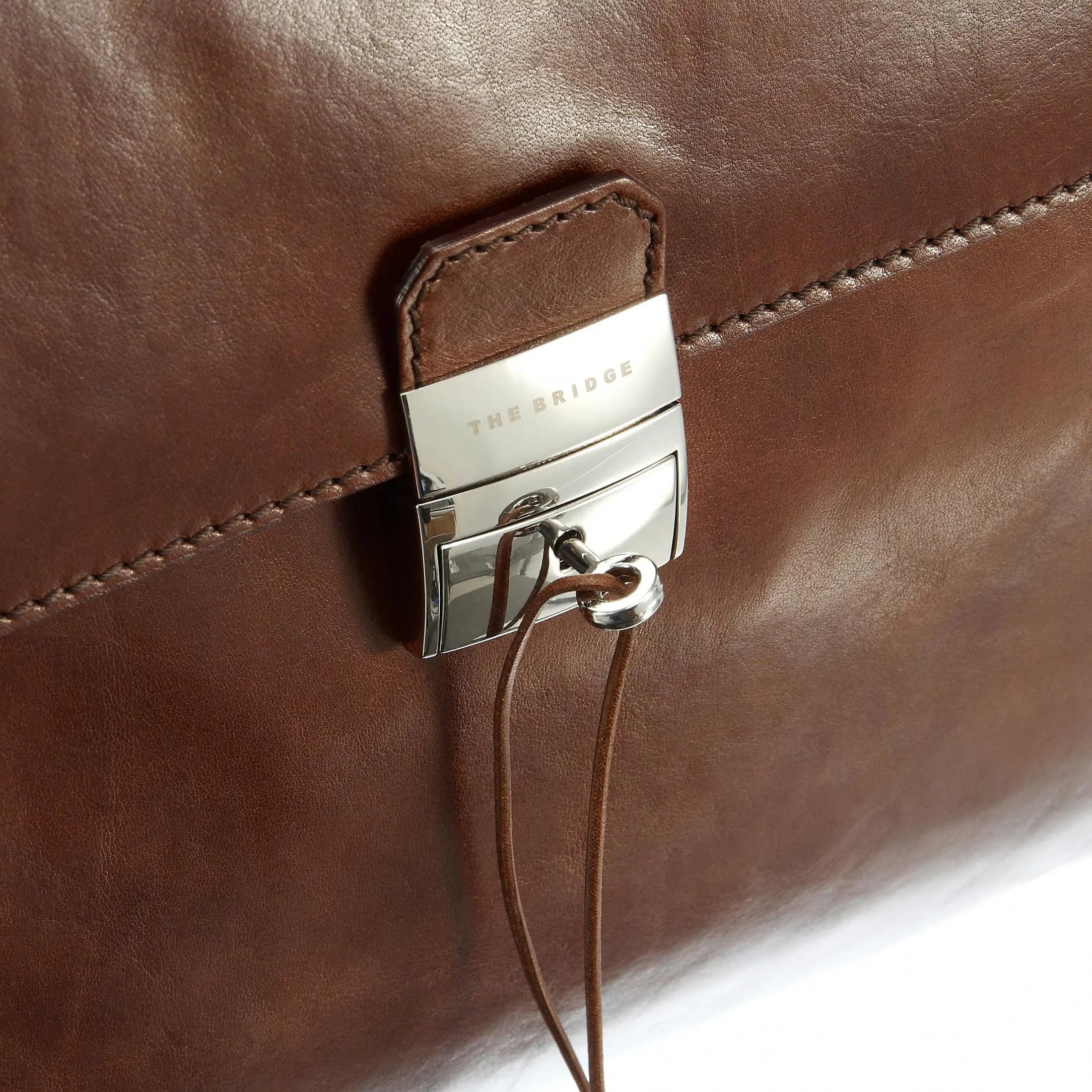 The Bridge Passpartout briefcase 40 cm - brown/palladium