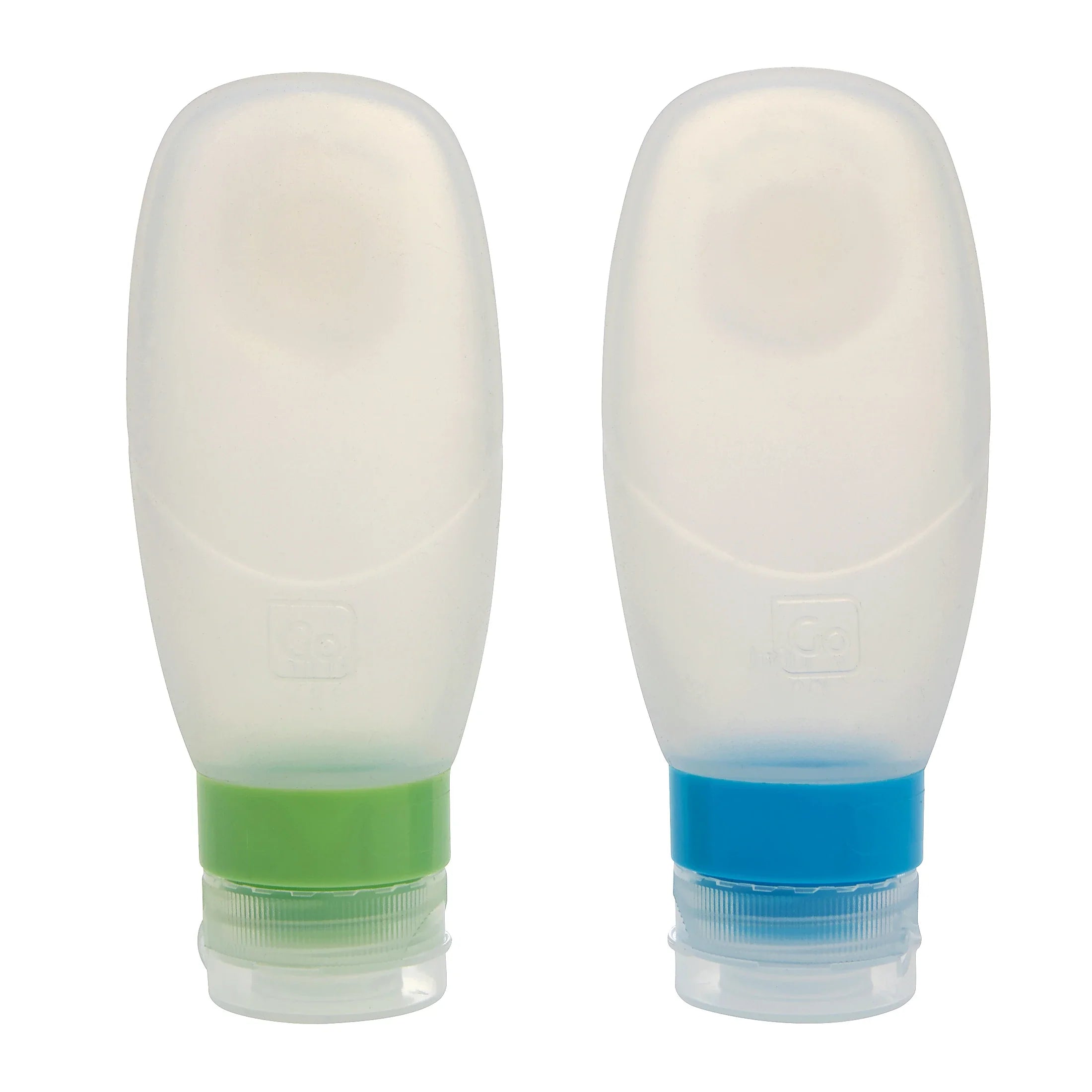 Design Go travel accessories silicone bottle set with suction cup 100 ml - transparent
