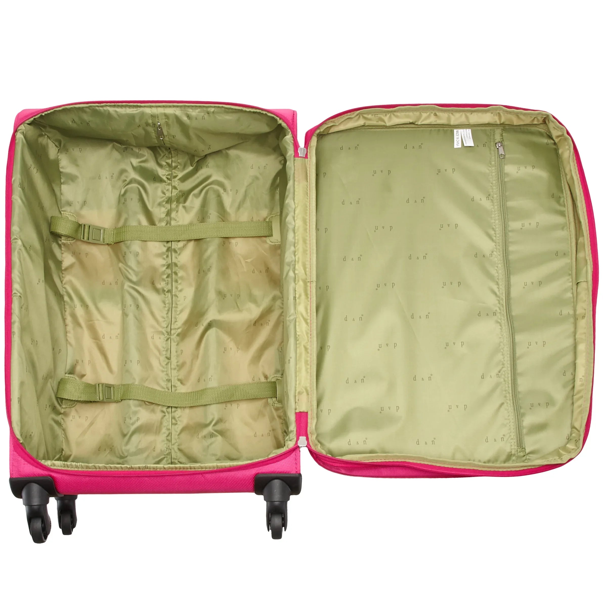 d&n Travel Line 6704 4-Rollen-Trolley 65 cm - pink