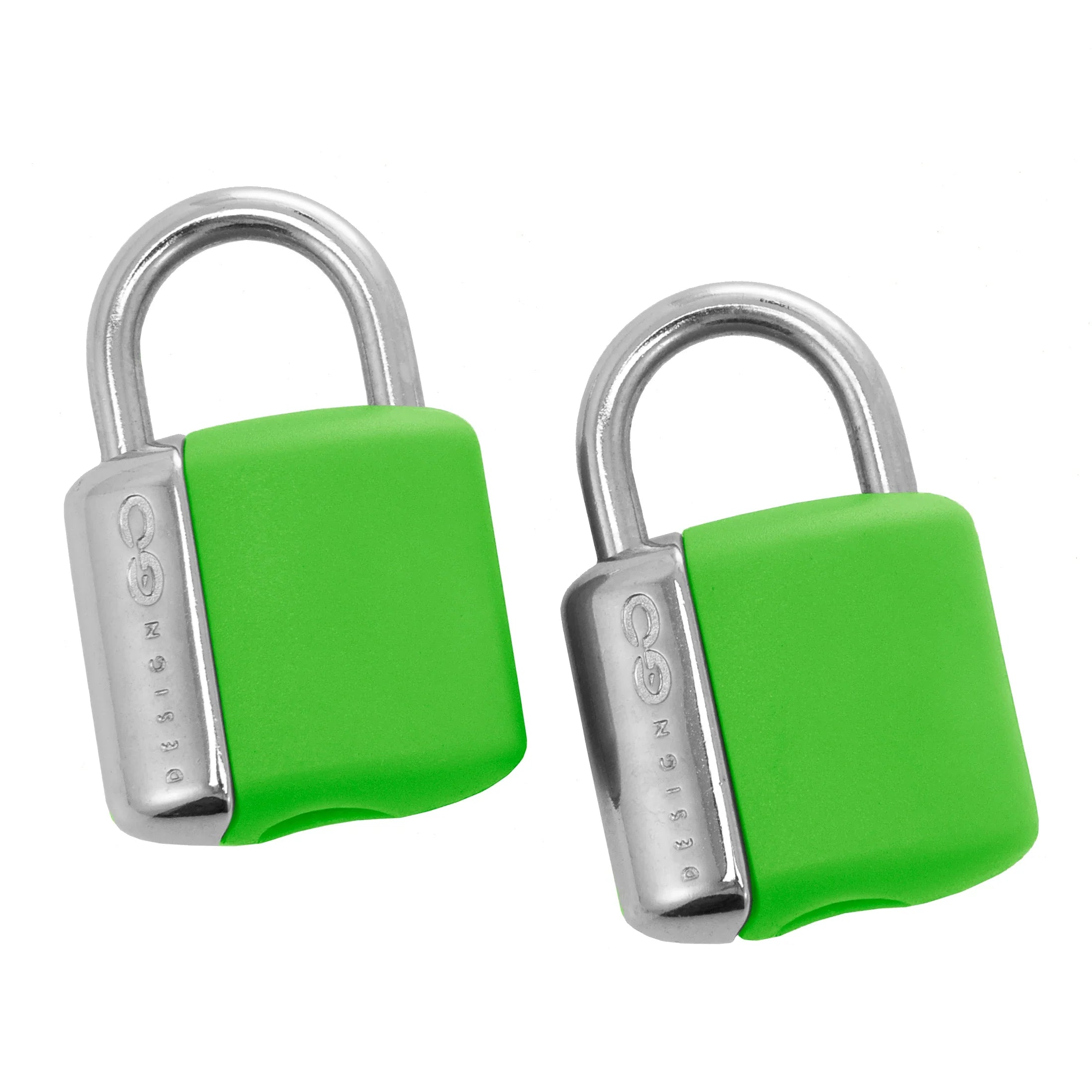Design Go Travel Accessories Glo Key Locks Cadenas avec clé Lot de 2 – Vert clair
