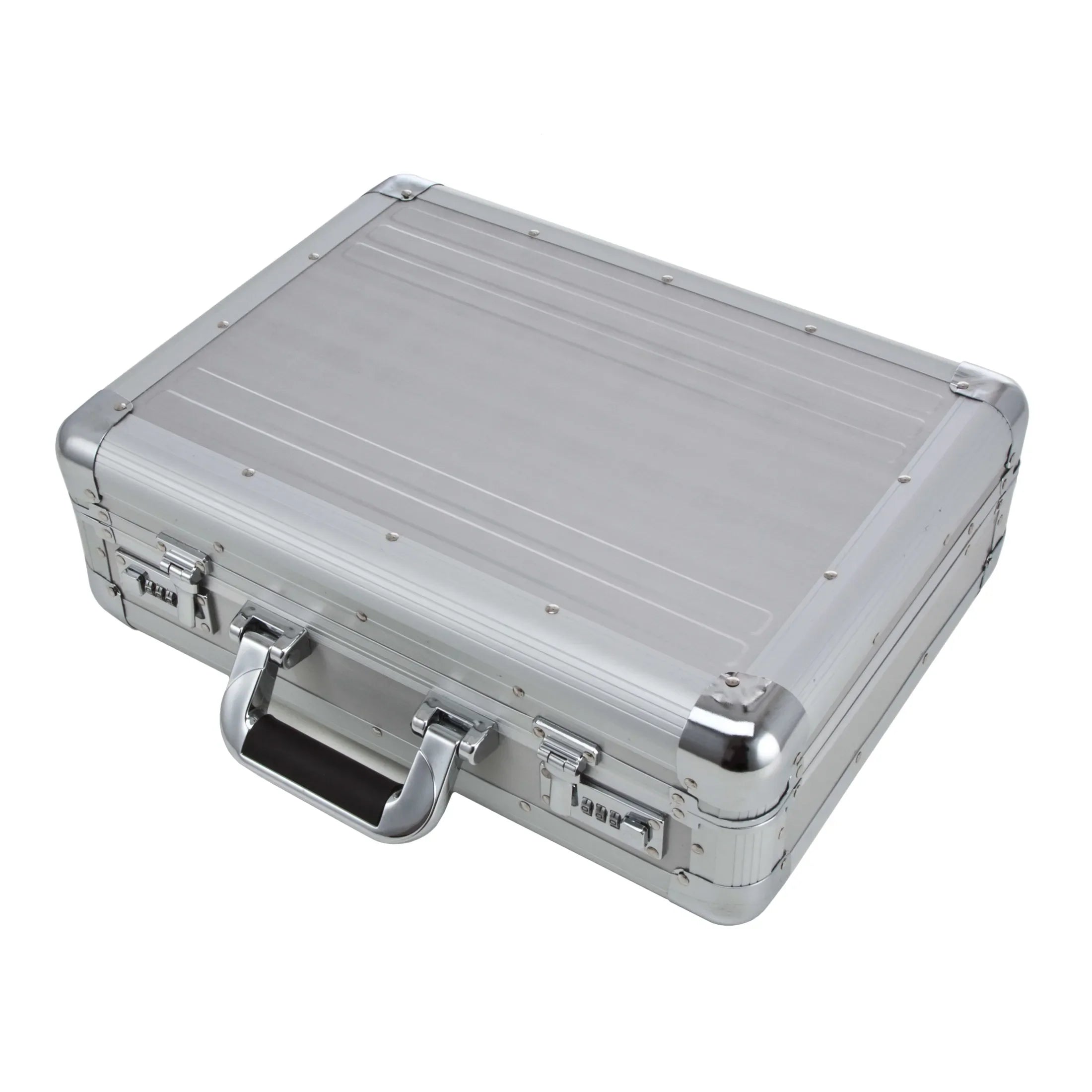 Dermata Business Large Aluminum Briefcase 46 Cm - Silver