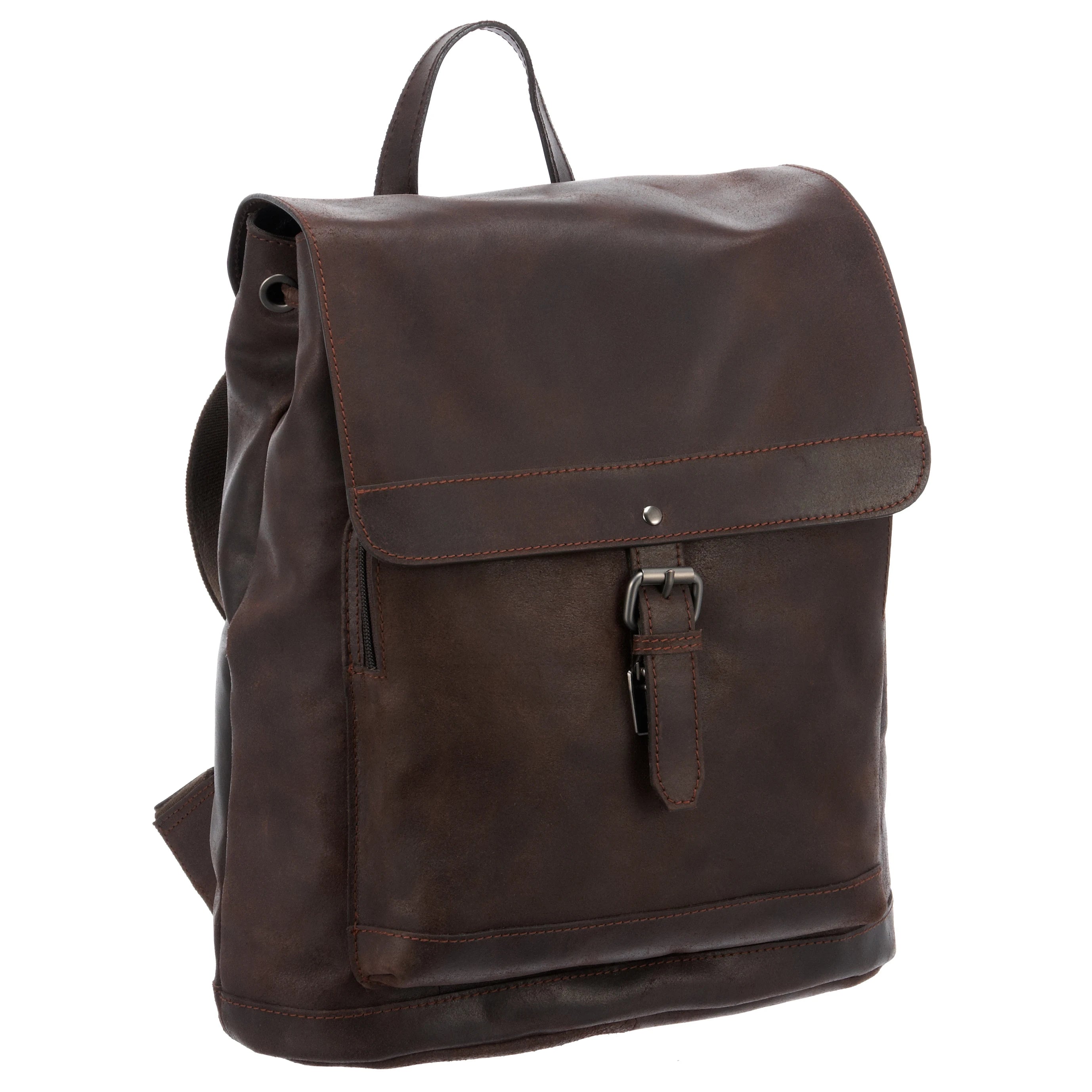 Leonhard Heyden Dakota backpack with laptop compartment 37 cm - brown