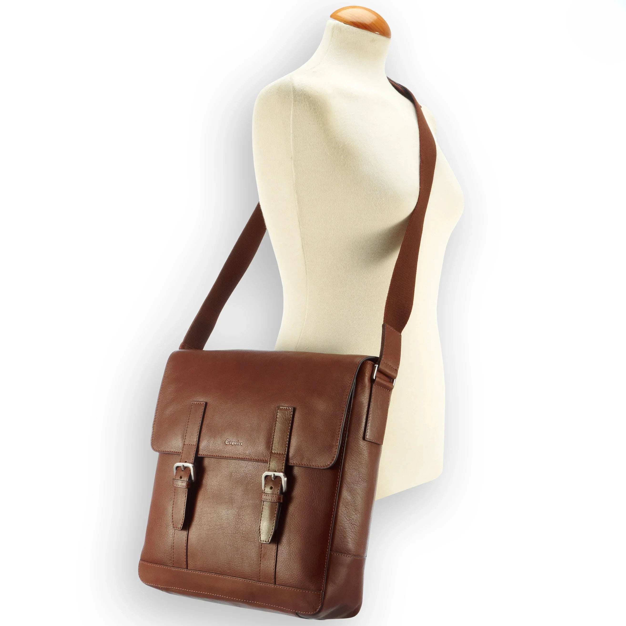 Esquire Vienna Bags shoulder bag with laptop compartment 30 cm - mocca