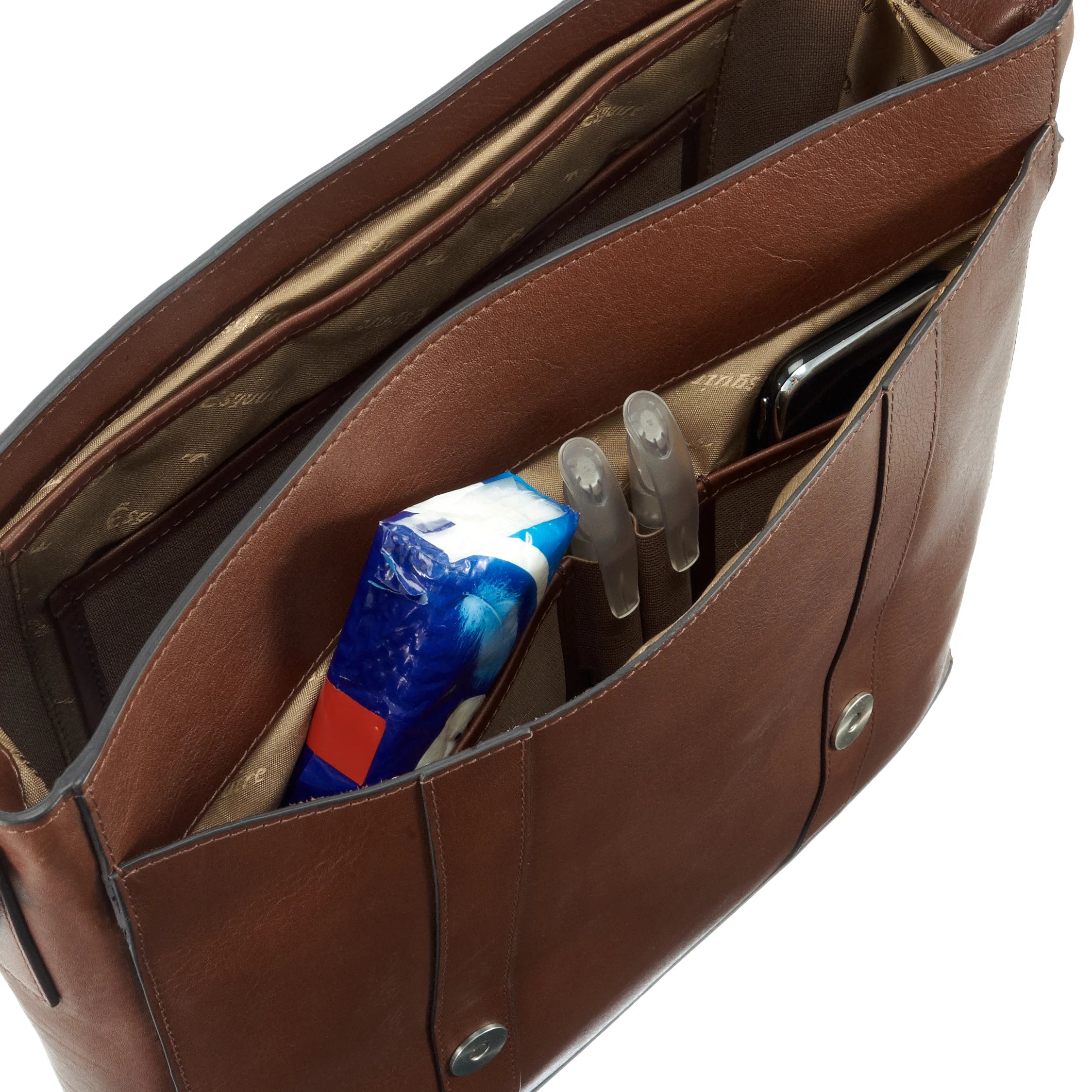 Esquire Vienna Bags sac à bandoulière avec compartiment pour ordinateur portable 30 cm - moka